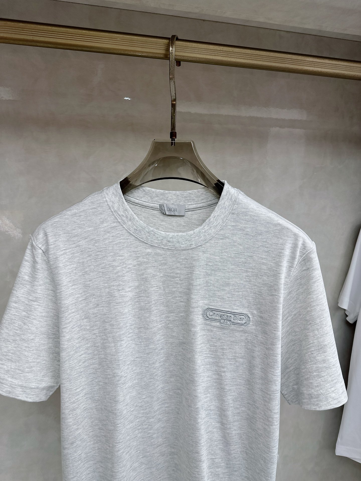 迪奥 2026顶级品质BC徽标刺绣圆领棉质短袖T恤，原版定织顶级220g纯棉平纹针织面料，手感如丝绸般柔