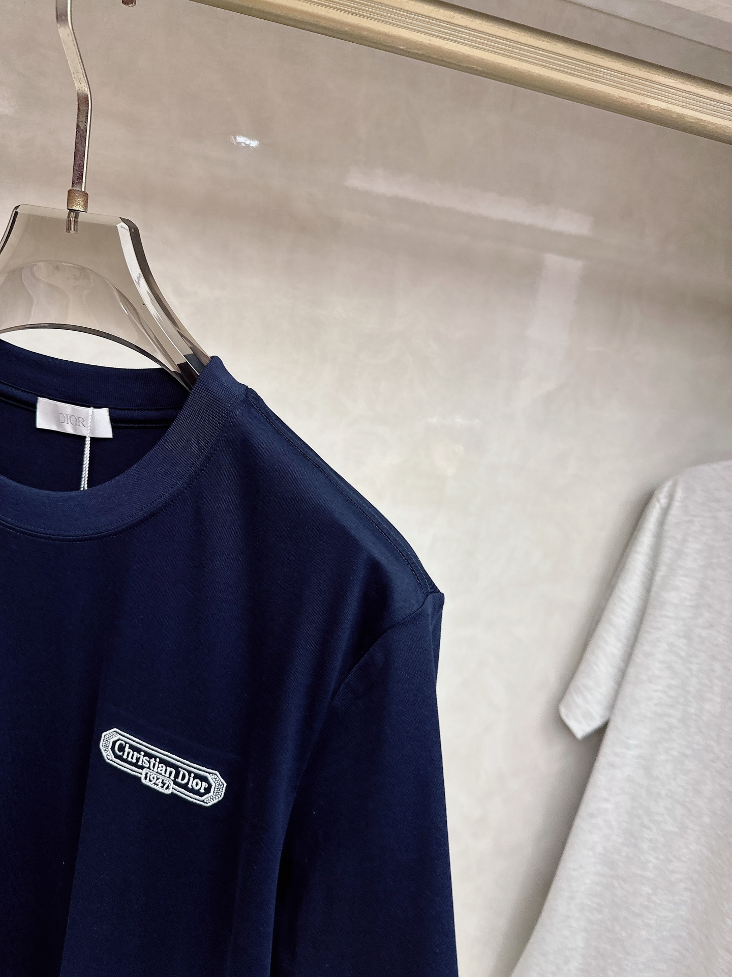 迪奥 2026顶级品质BC徽标刺绣圆领棉质短袖T恤，原版定织顶级220g纯棉平纹针织面料，手感如丝绸般柔
