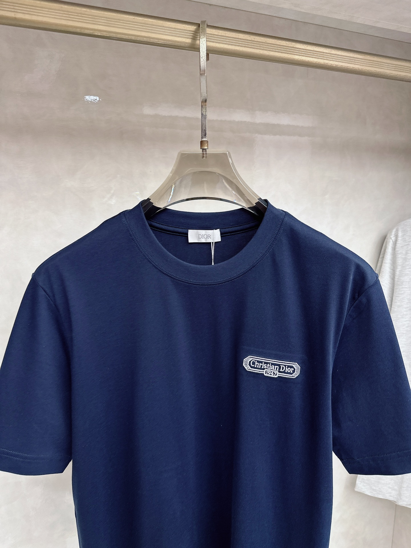 迪奥 2026顶级品质BC徽标刺绣圆领棉质短袖T恤，原版定织顶级220g纯棉平纹针织面料，手感如丝绸般柔