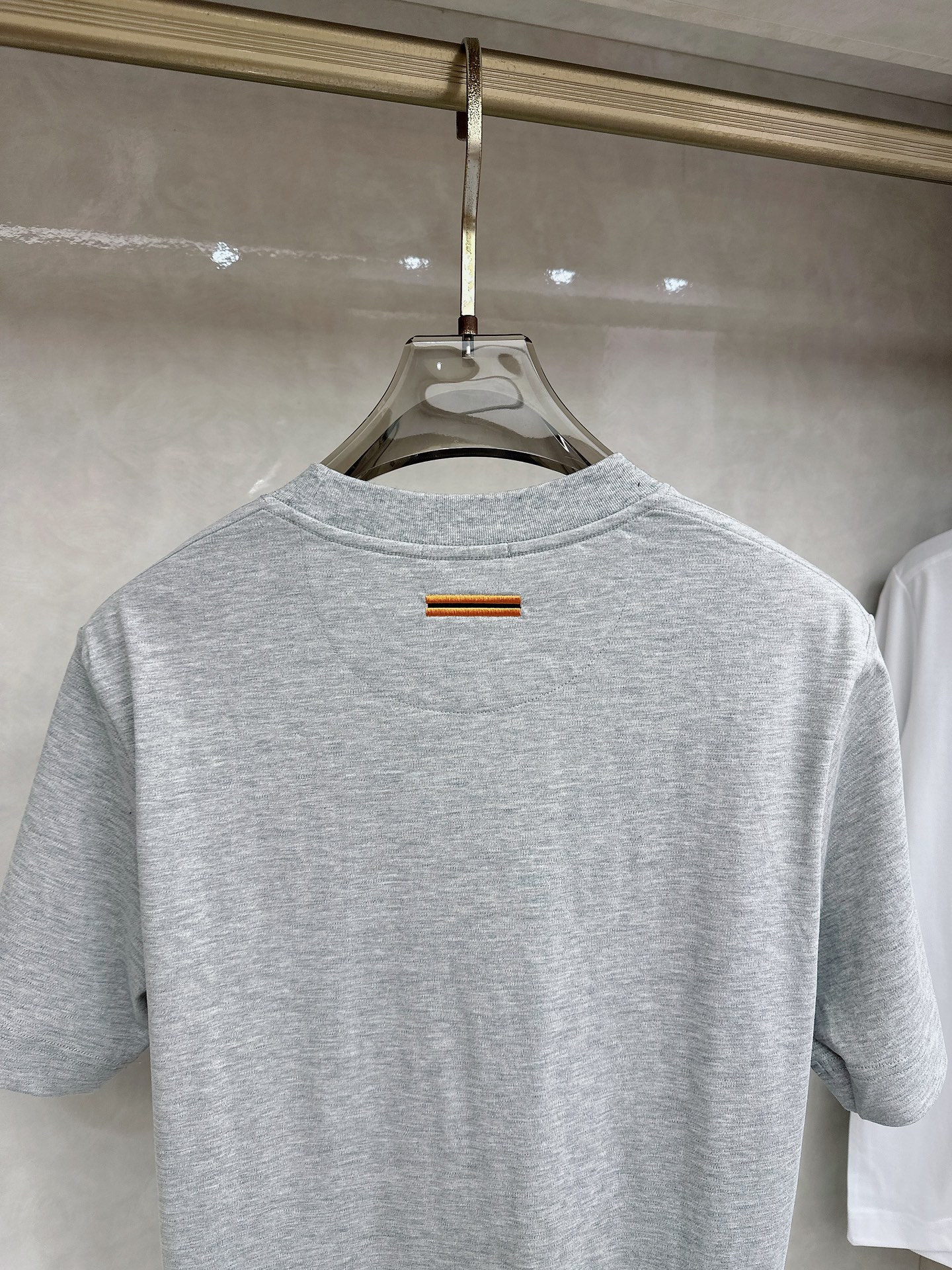 杰尼亚 2026顶级品质logo刺绣圆领棉质短袖T恤，原版定织顶级220g纯棉平纹针织面料，手感如丝绸般