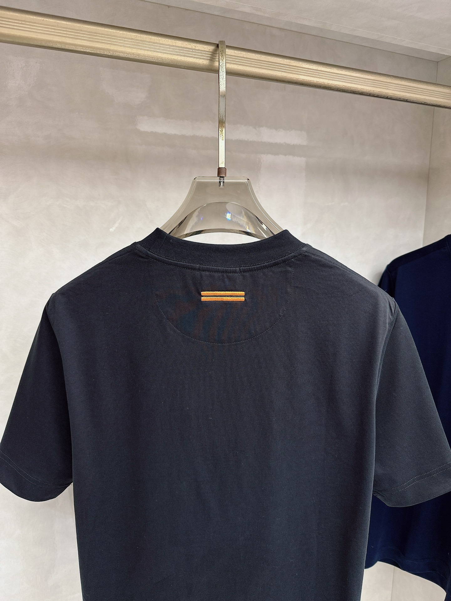 杰尼亚 2026顶级品质logo刺绣圆领棉质短袖T恤，原版定织顶级220g纯棉平纹针织面料，手感如丝绸般