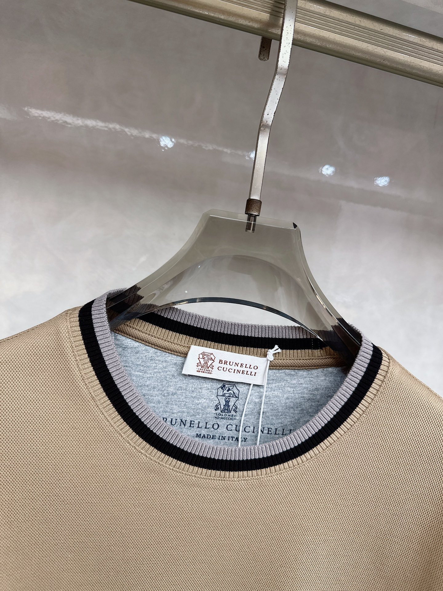 bru**llo Cuci**lli 老钱新贵们 品质控推荐 （长绒棉珠地纹起脚料）针织短袖衫 年年式 