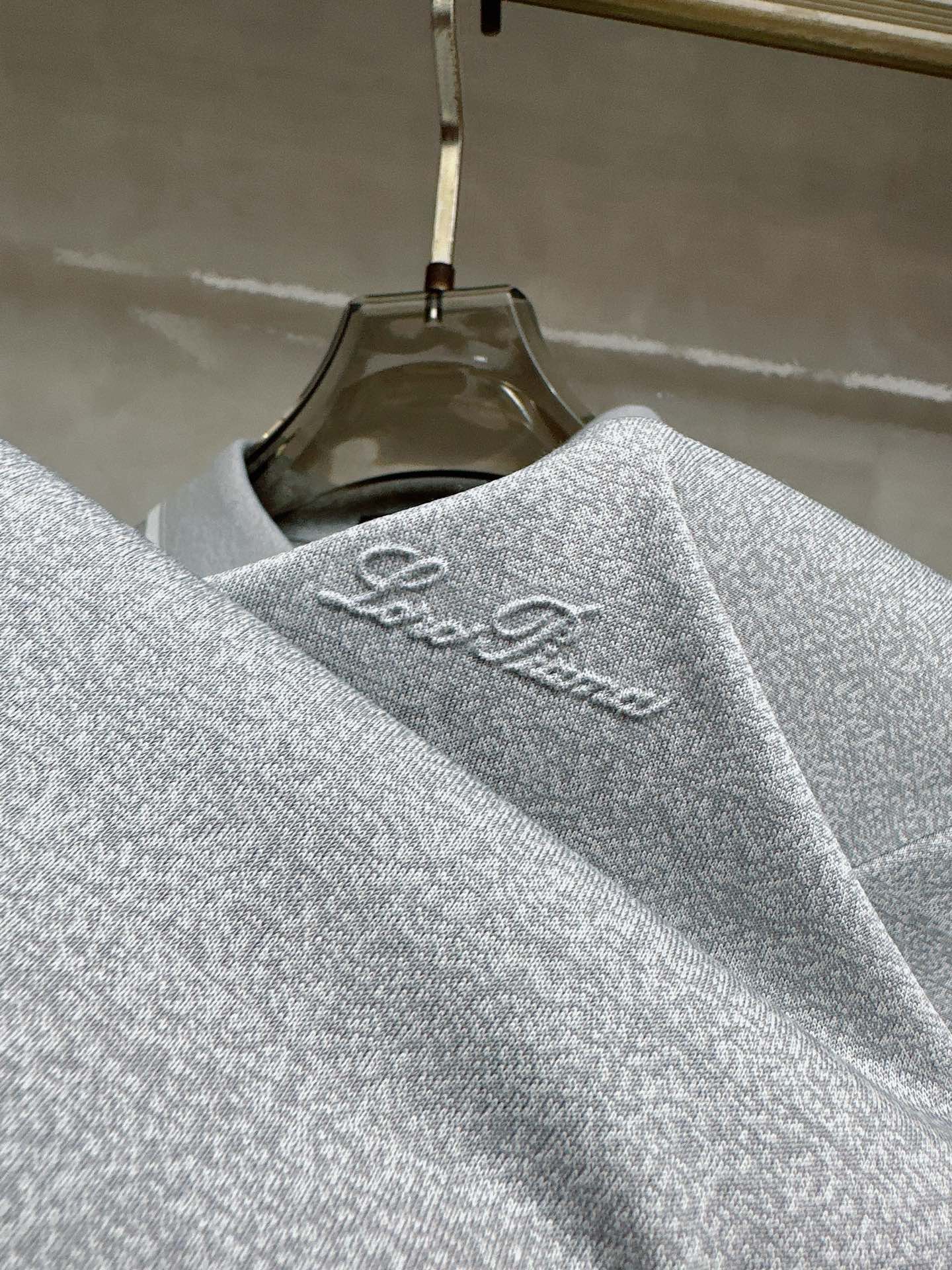 loro Piana 上新 26ss loro Piana 春夏新款花灰起脚平纹短袖 原版定制 轻薄透气