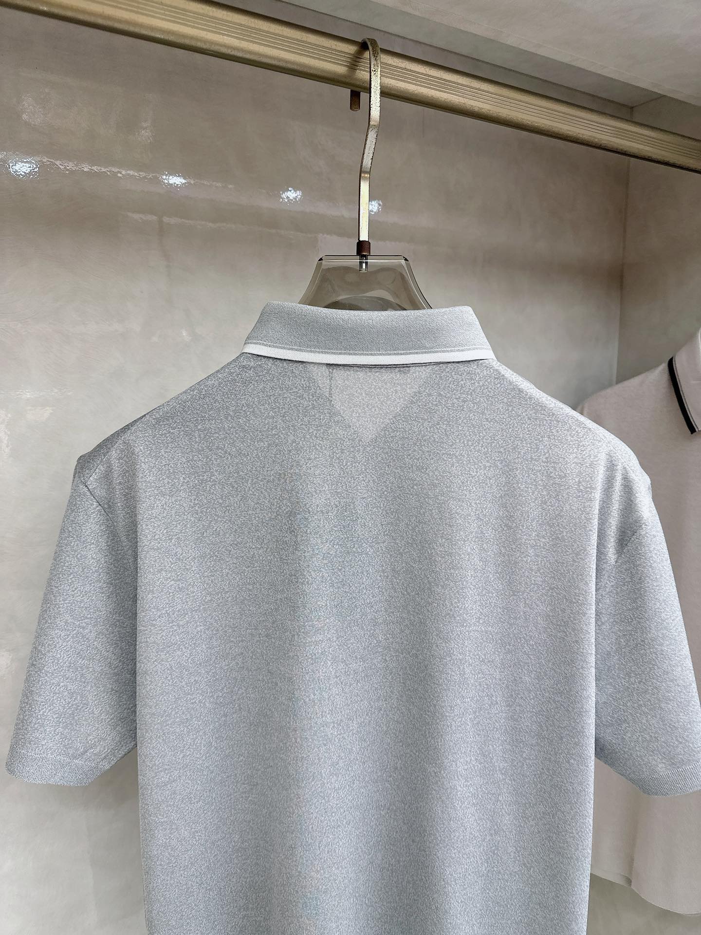 loro Piana 上新 26ss loro Piana 春夏新款花灰起脚平纹短袖 原版定制 轻薄透气