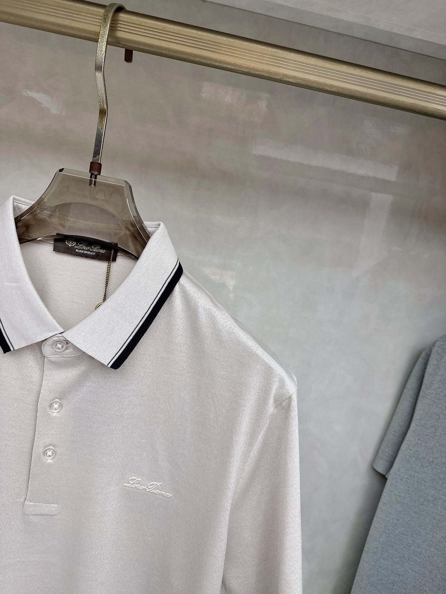 loro Piana 上新 26ss loro Piana 春夏新款花灰起脚平纹短袖 原版定制 轻薄透气