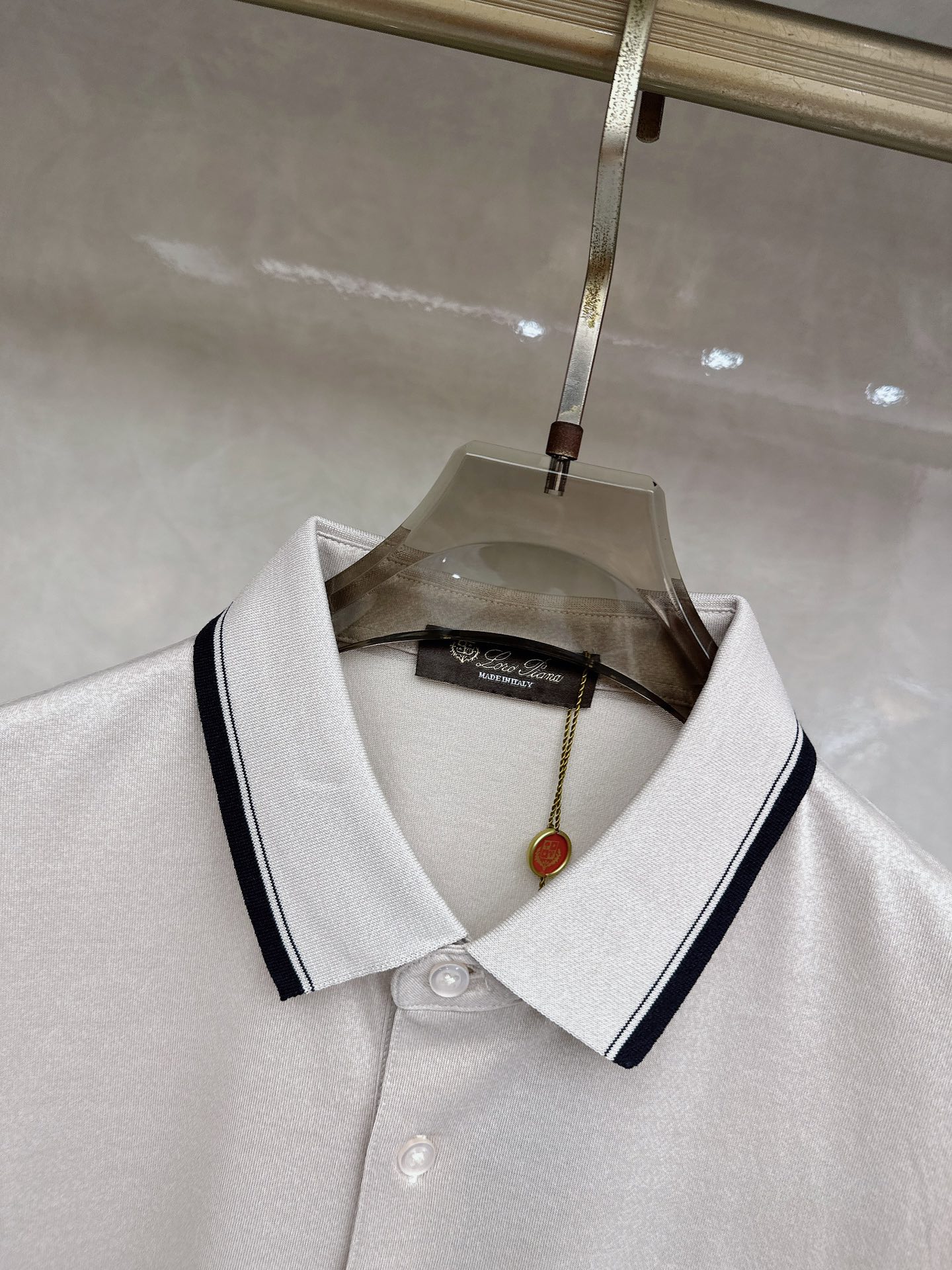loro Piana 上新 26ss loro Piana 春夏新款花灰起脚平纹短袖 原版定制 轻薄透气
