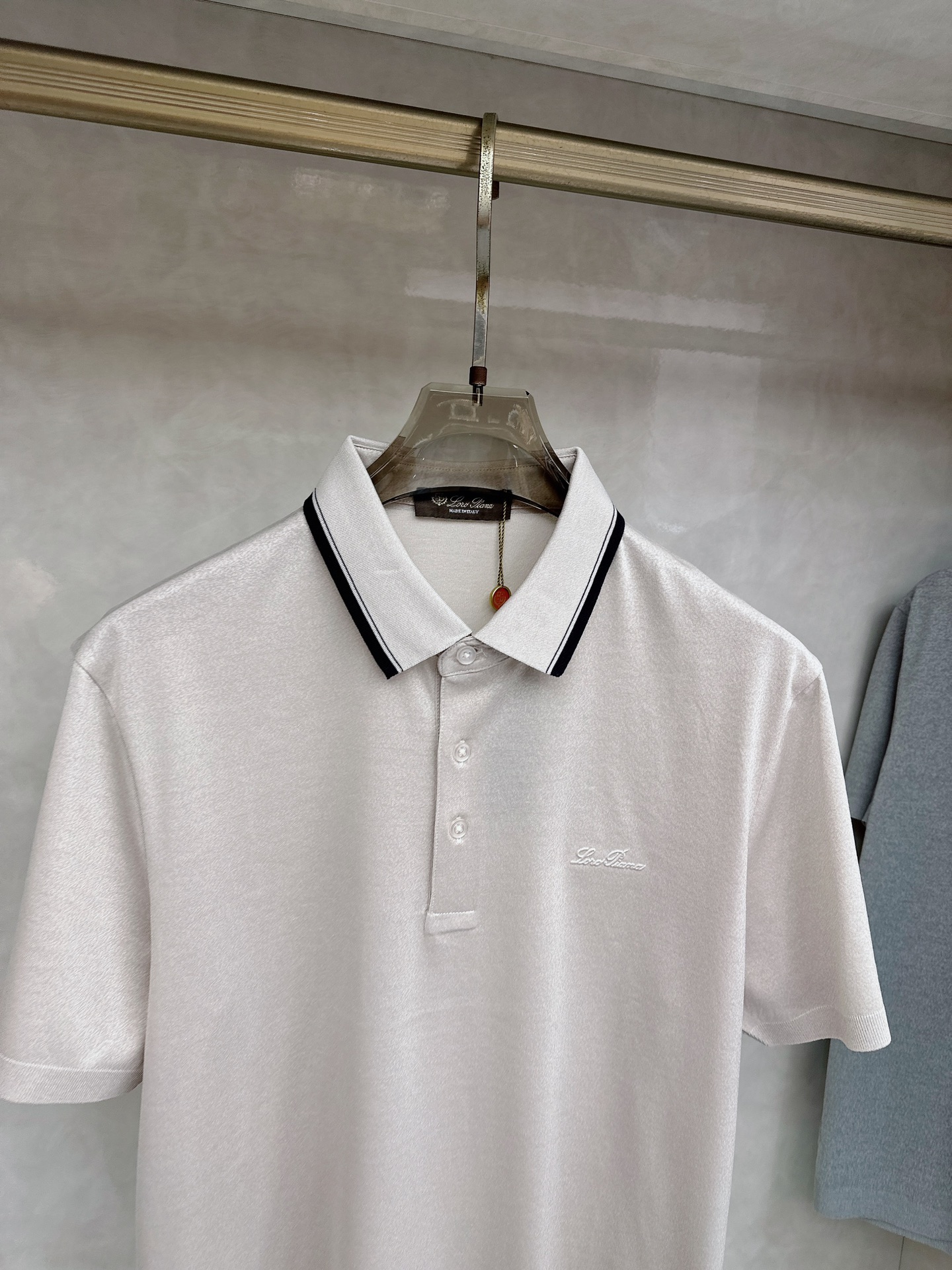 loro Piana 上新 26ss loro Piana 春夏新款花灰起脚平纹短袖 原版定制 轻薄透气