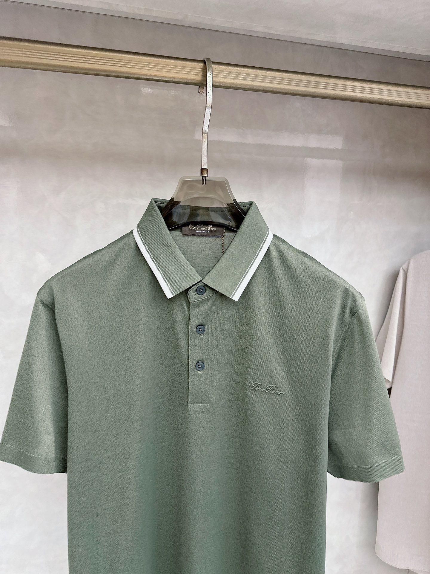 loro Piana 上新 26ss loro Piana 春夏新款花灰起脚平纹短袖 原版定制 轻薄透气