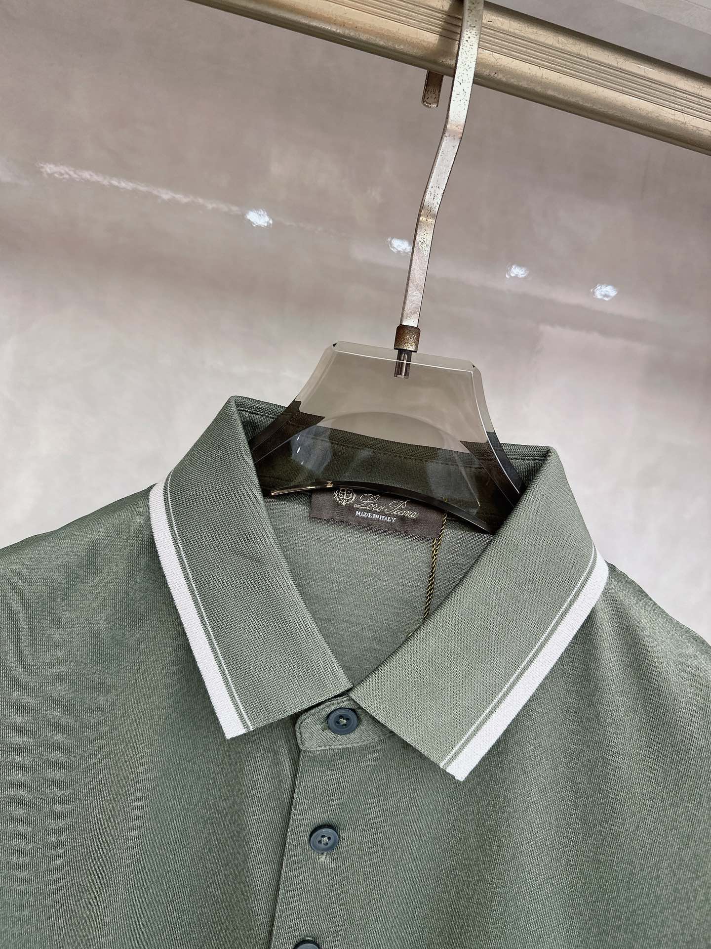 loro Piana 上新 26ss loro Piana 春夏新款花灰起脚平纹短袖 原版定制 轻薄透气