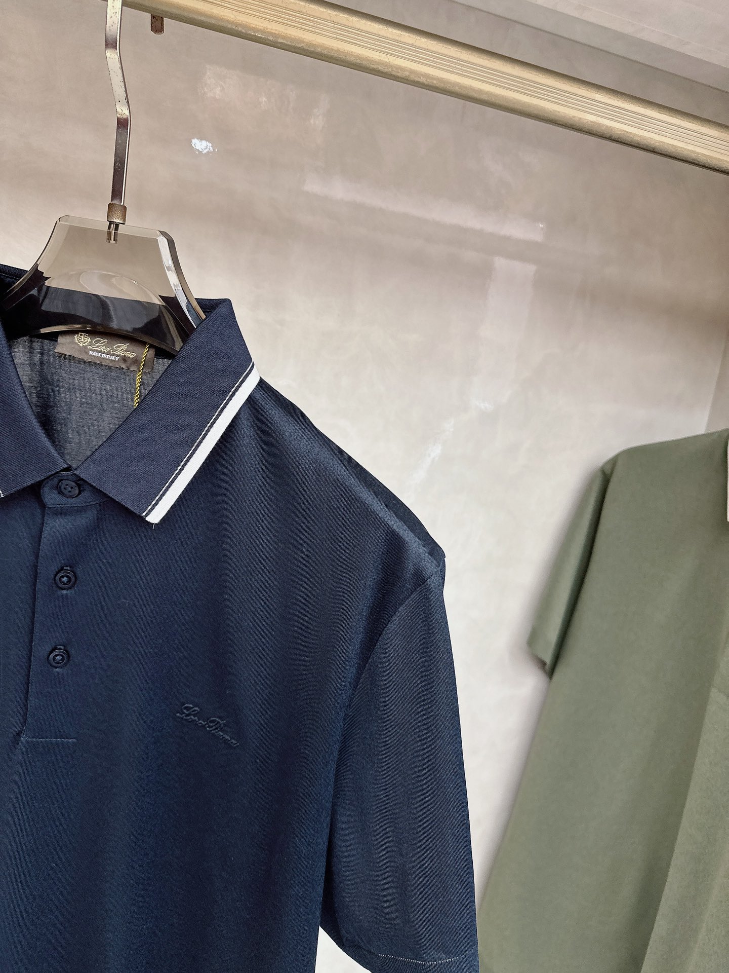 loro Piana 上新 26ss loro Piana 春夏新款花灰起脚平纹短袖 原版定制 轻薄透气
