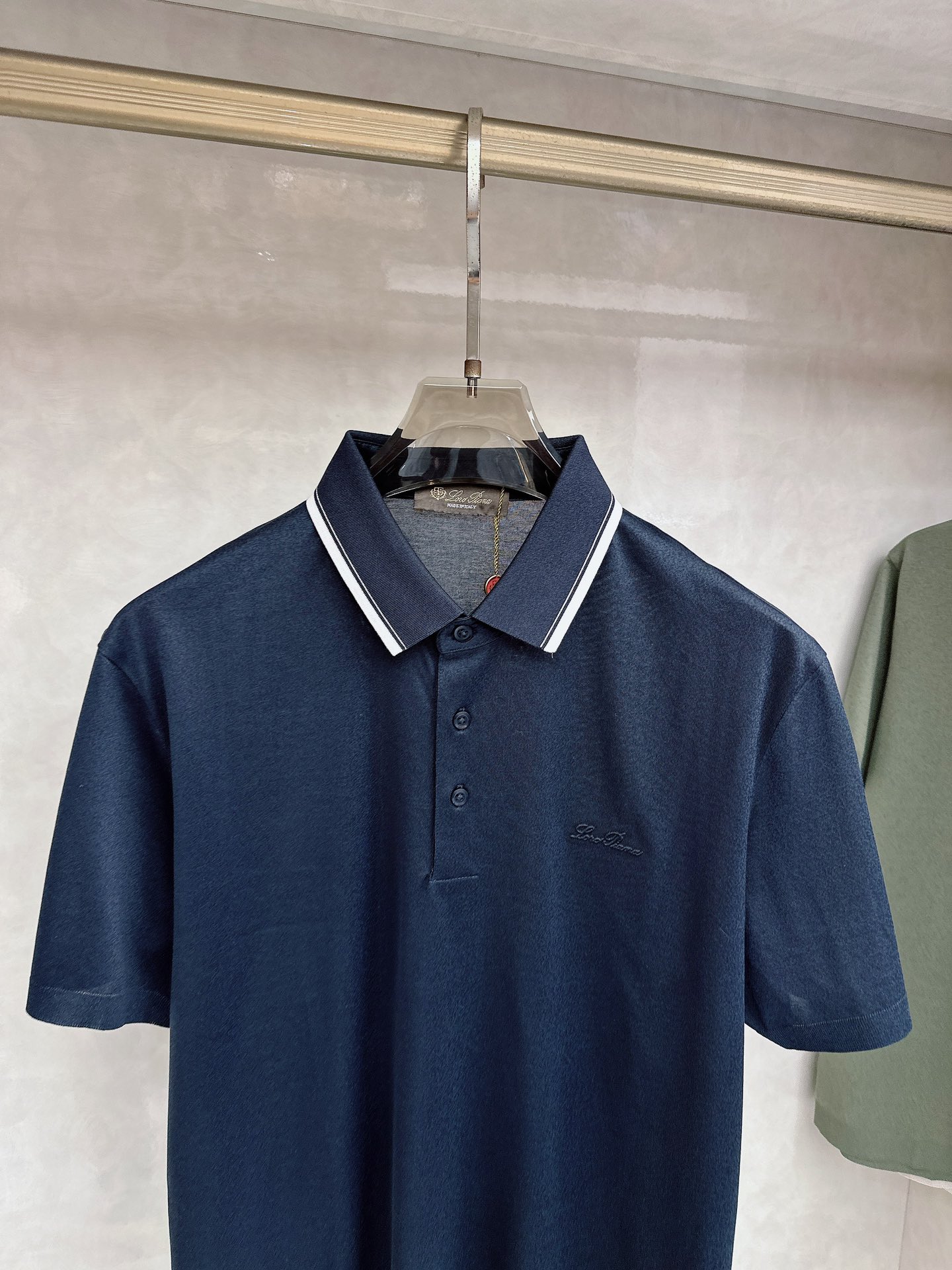 loro Piana 上新 26ss loro Piana 春夏新款花灰起脚平纹短袖 原版定制 轻薄透气