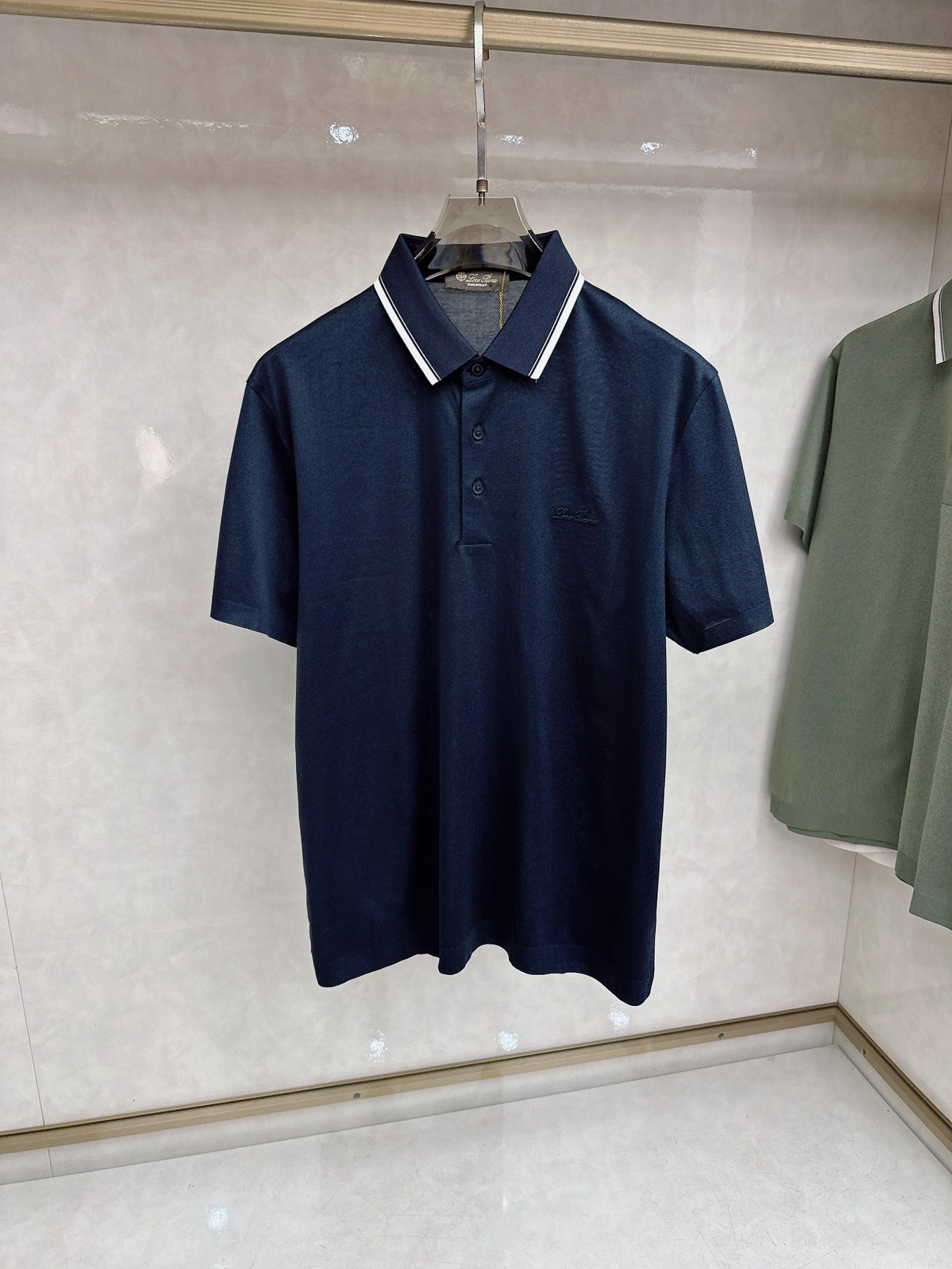 loro Piana 上新 26ss loro Piana 春夏新款花灰起脚平纹短袖 原版定制 轻薄透气