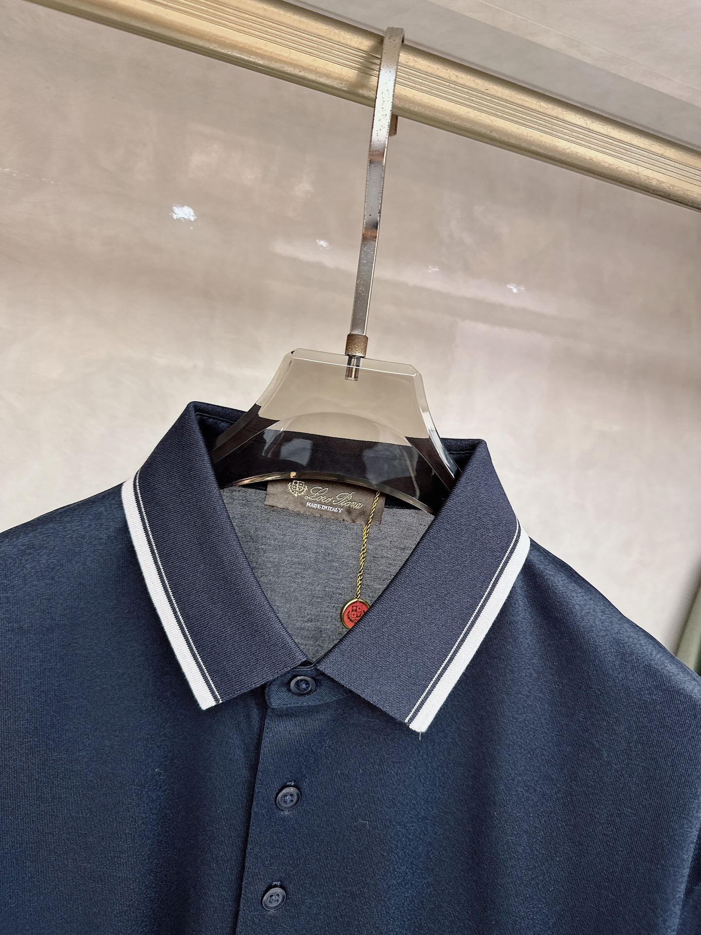 loro Piana 上新 26ss loro Piana 春夏新款花灰起脚平纹短袖 原版定制 轻薄透气