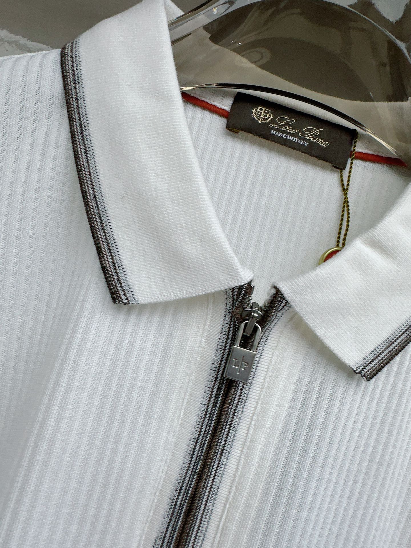 -loro Piana 26春夏新款冰感竖纹针织面料，打造立体质感，告别平面单调，视觉触感双高级，金属拉