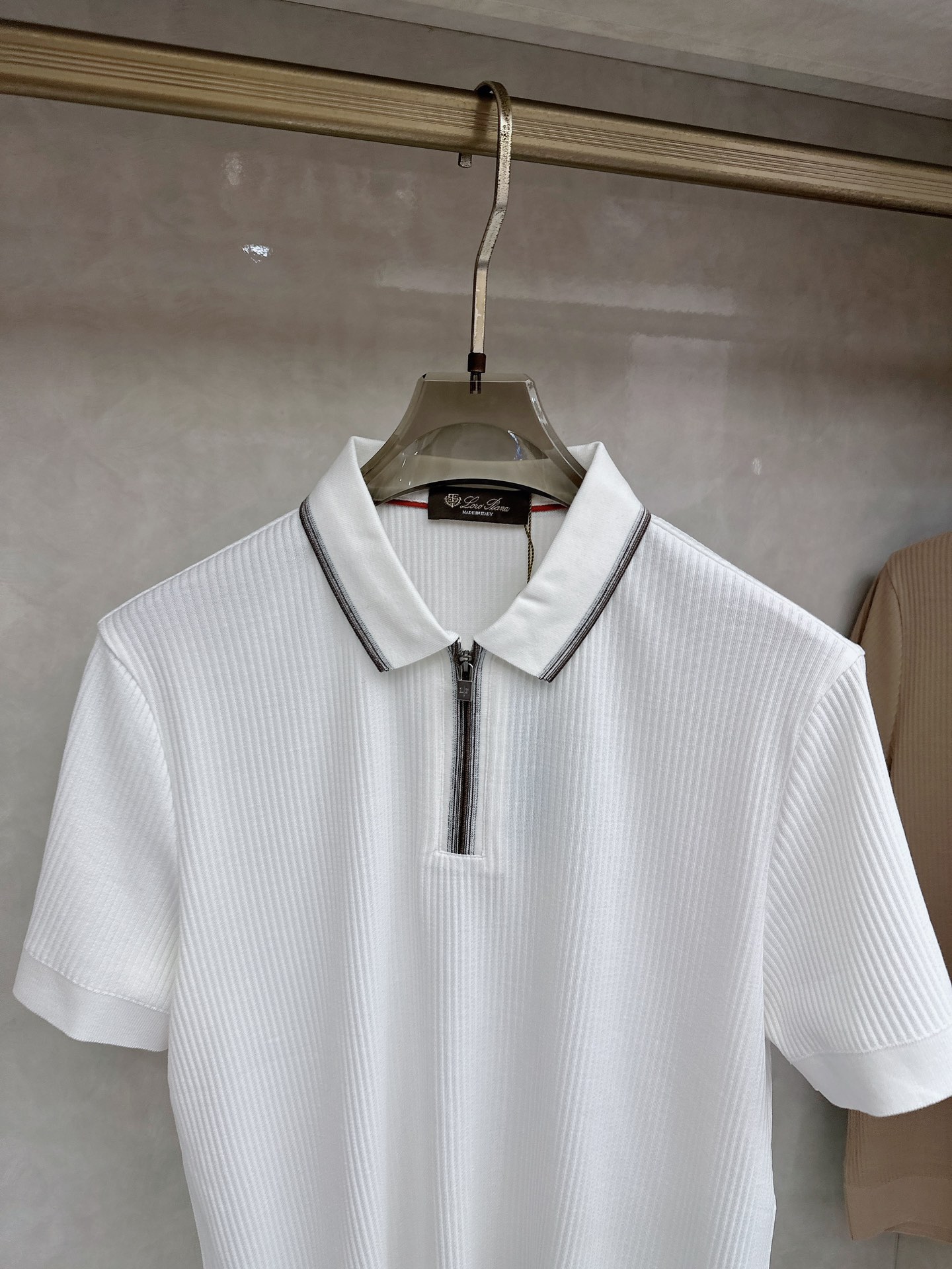 -loro Piana 26春夏新款冰感竖纹针织面料，打造立体质感，告别平面单调，视觉触感双高级，金属拉