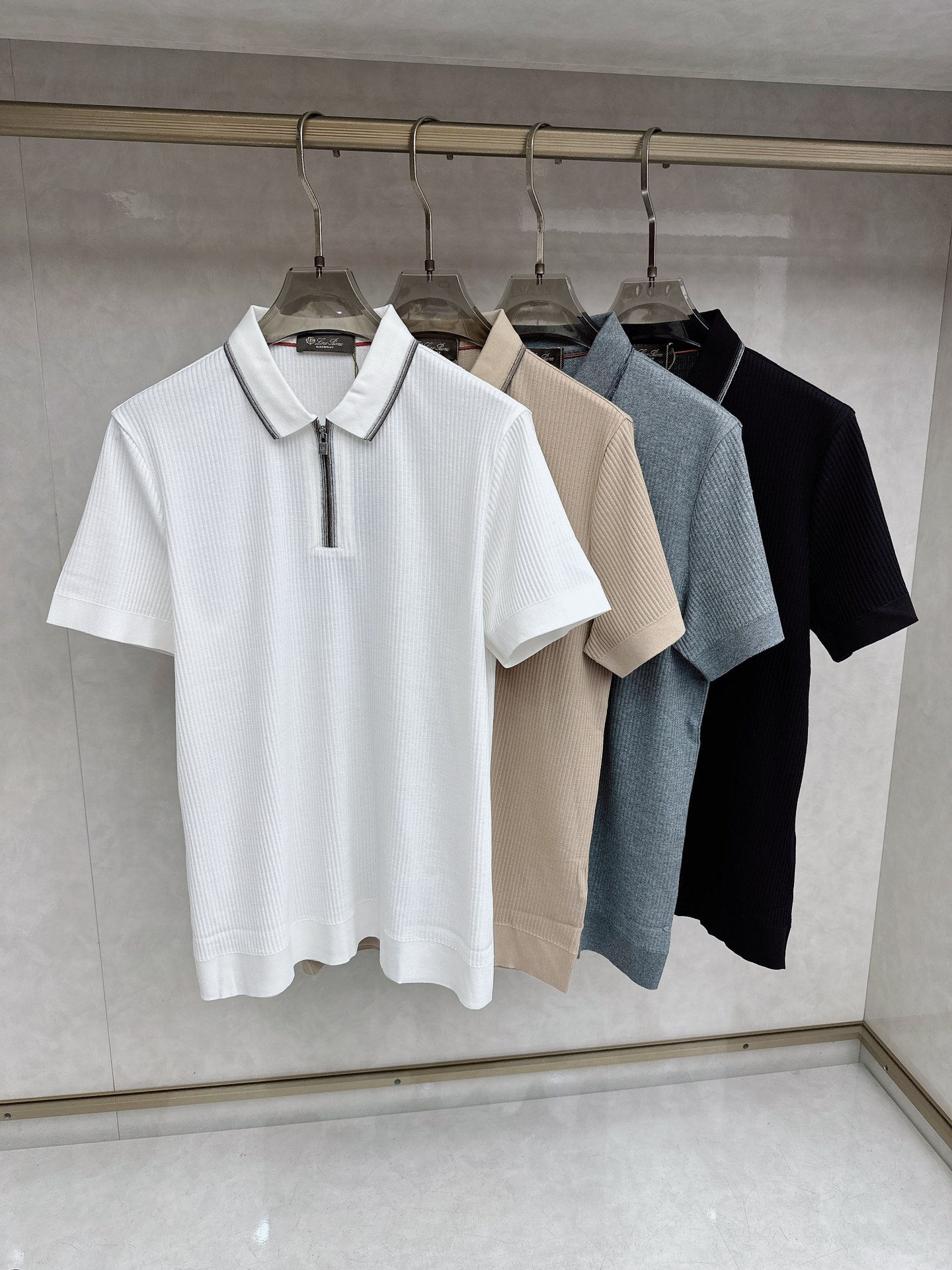 -loro Piana 26春夏新款冰感竖纹针织面料，打造立体质感，告别平面单调，视觉触感双高级，金属拉