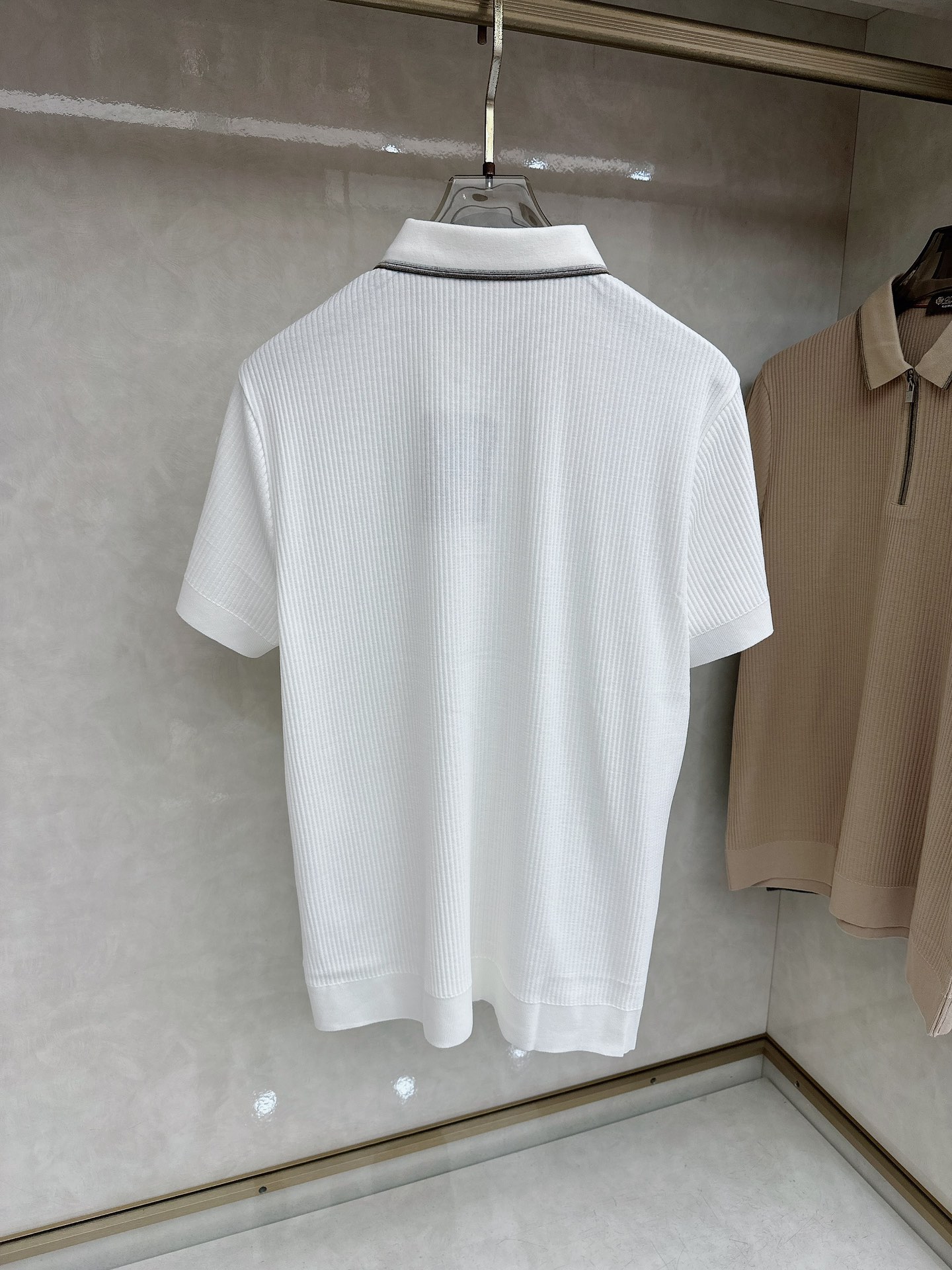 -loro Piana 26春夏新款冰感竖纹针织面料，打造立体质感，告别平面单调，视觉触感双高级，金属拉