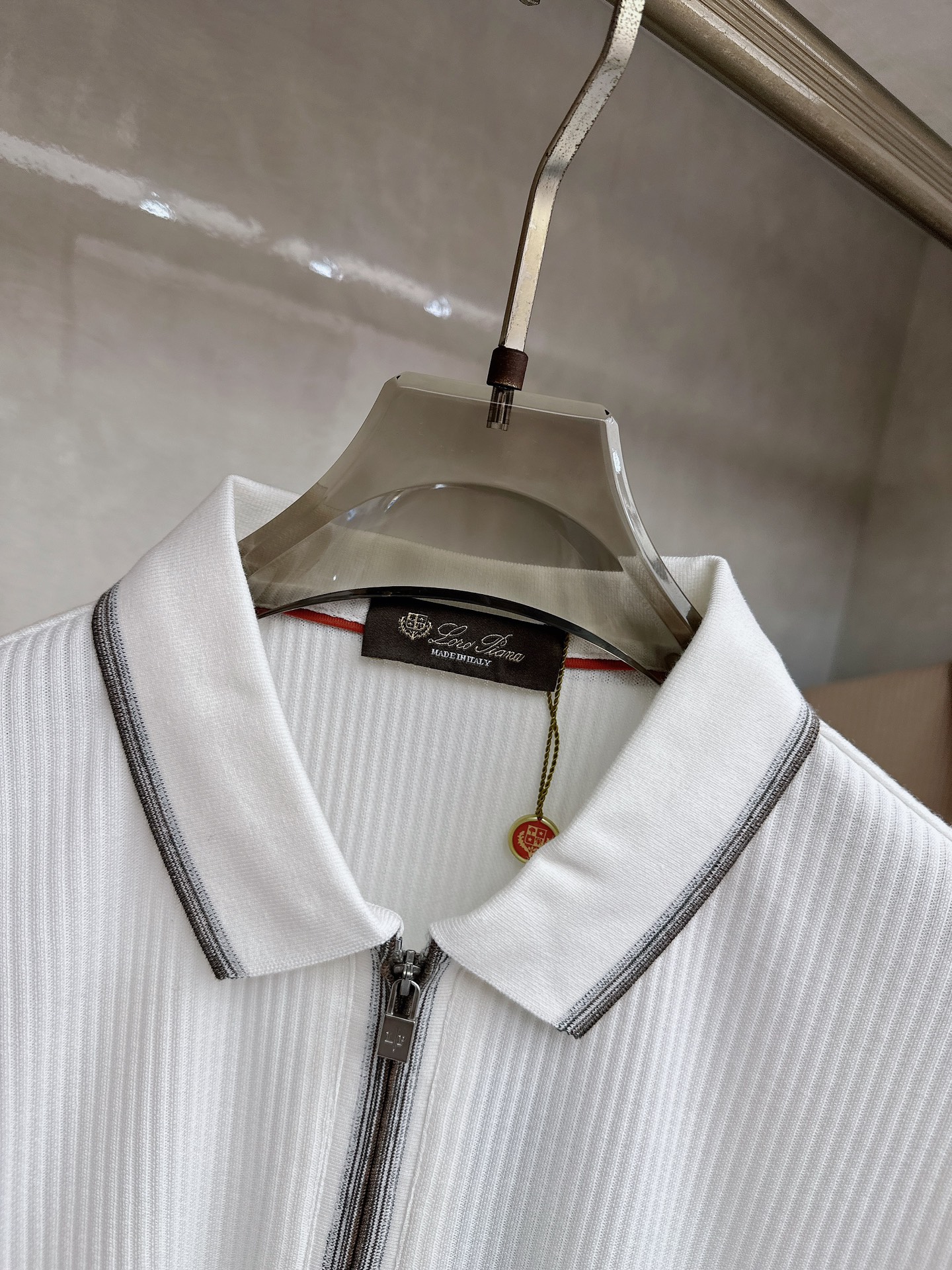 -loro Piana 26春夏新款冰感竖纹针织面料，打造立体质感，告别平面单调，视觉触感双高级，金属拉