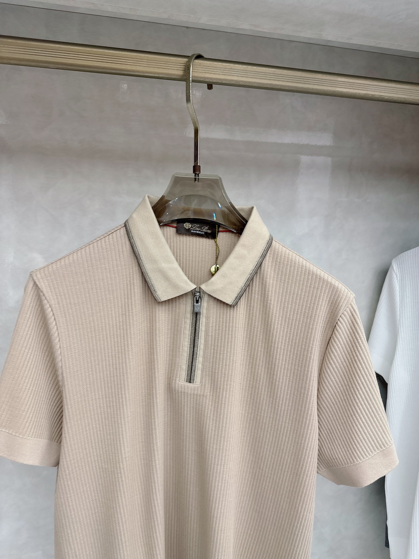 -loro Piana 26春夏新款冰感竖纹针织面料，打造立体质感，告别平面单调，视觉触感双高级，金属拉