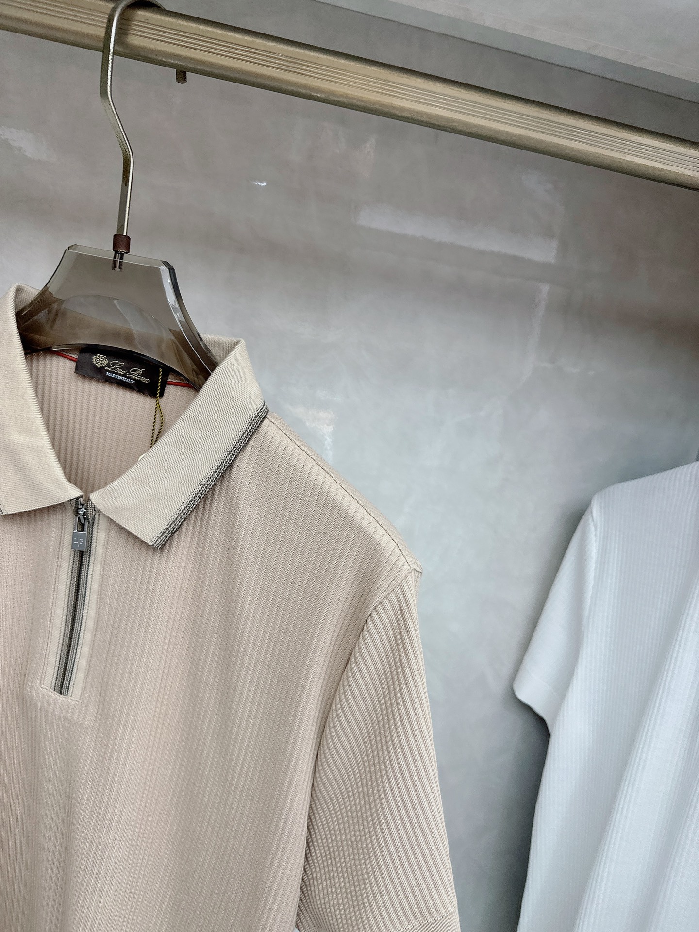 -loro Piana 26春夏新款冰感竖纹针织面料，打造立体质感，告别平面单调，视觉触感双高级，金属拉