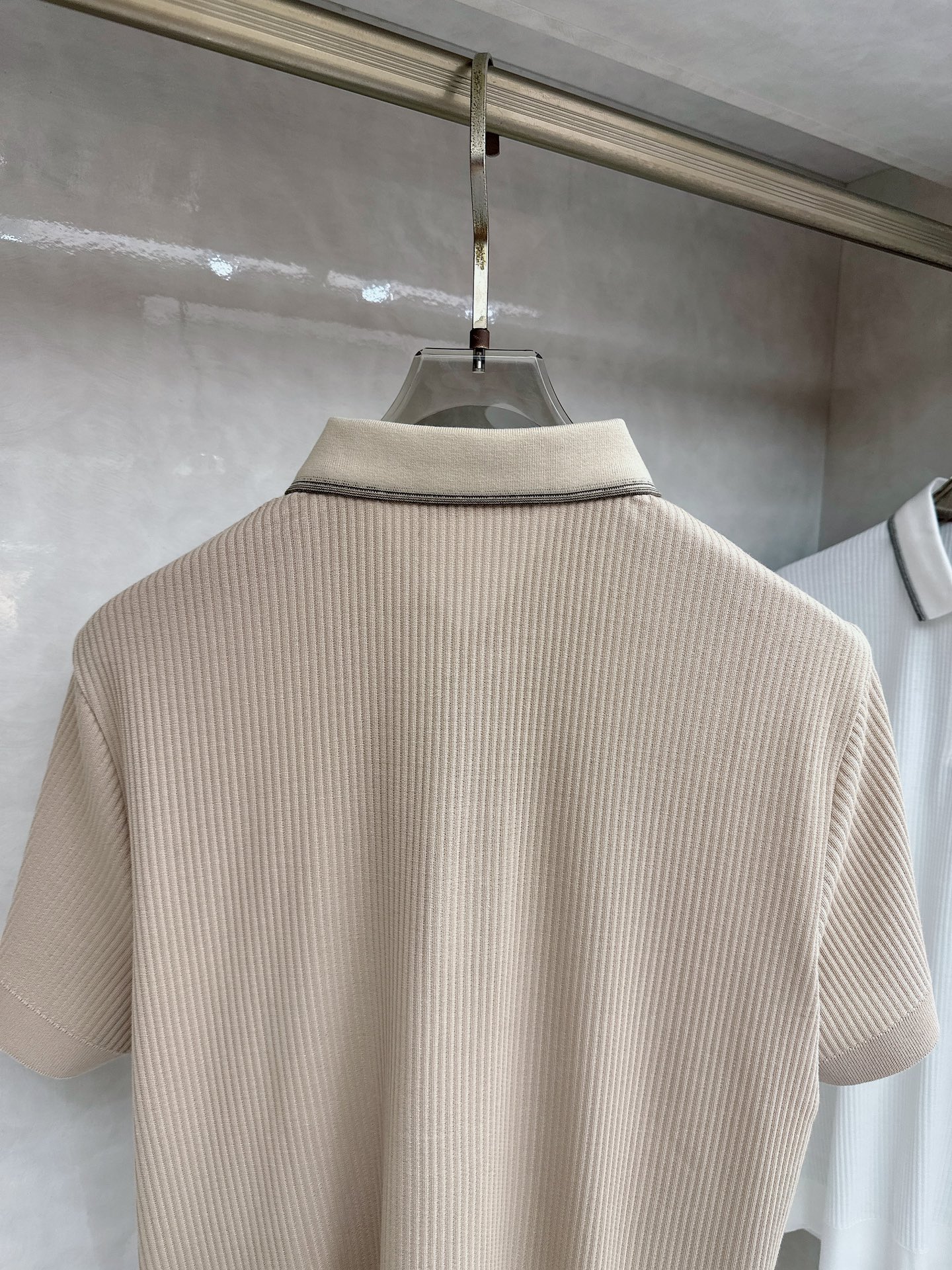 -loro Piana 26春夏新款冰感竖纹针织面料，打造立体质感，告别平面单调，视觉触感双高级，金属拉
