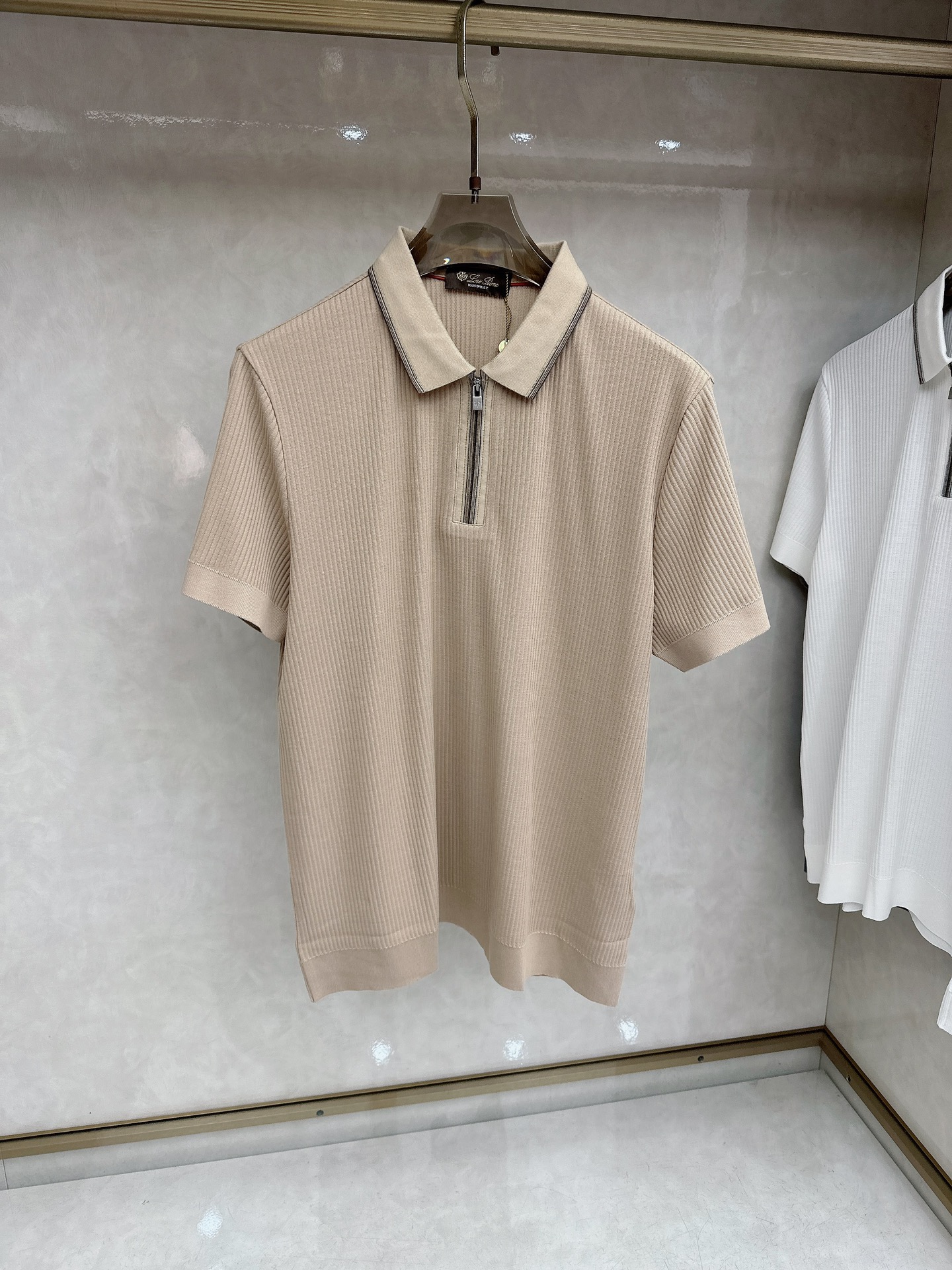 -loro Piana 26春夏新款冰感竖纹针织面料，打造立体质感，告别平面单调，视觉触感双高级，金属拉