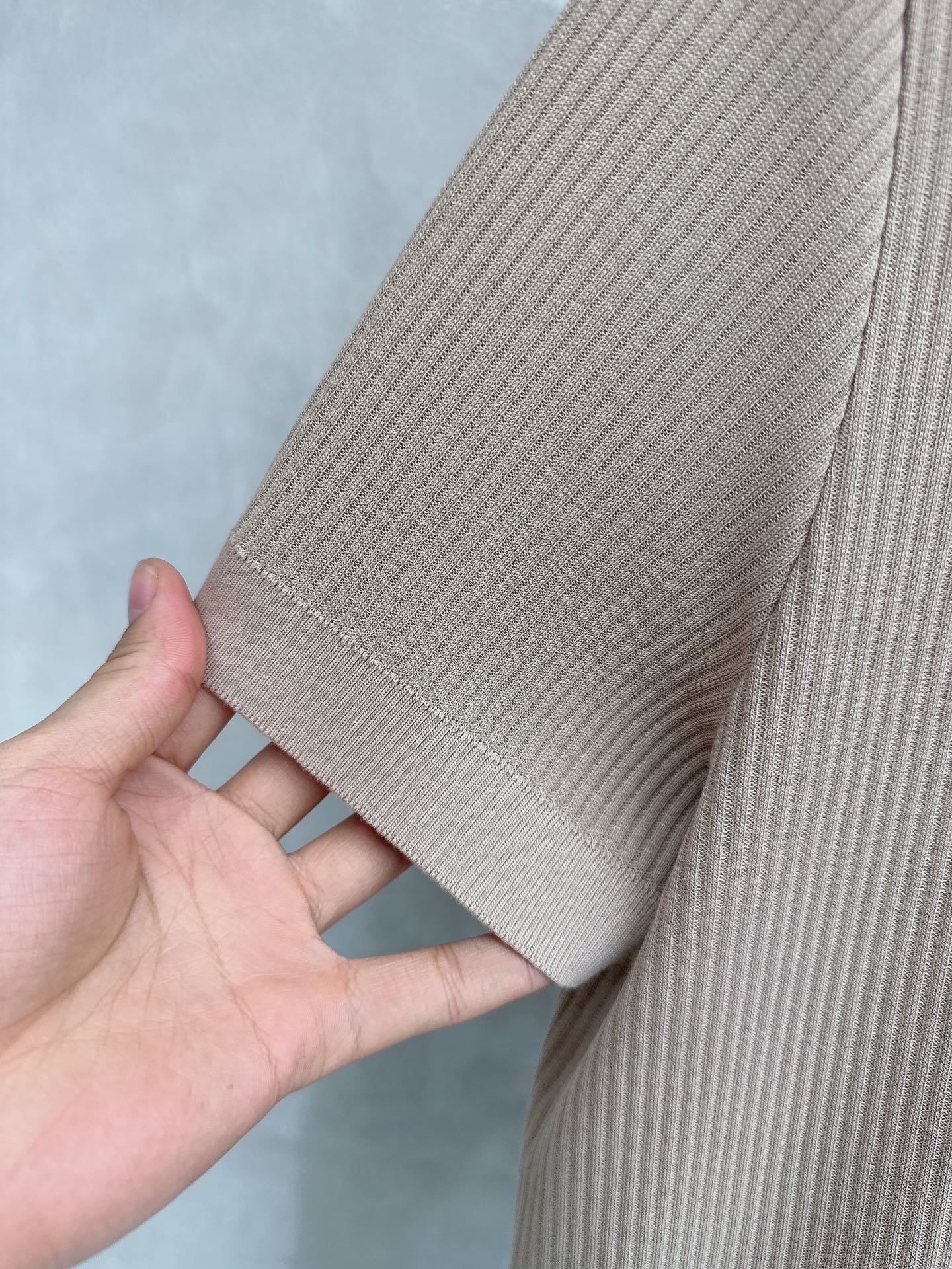 -loro Piana 26春夏新款冰感竖纹针织面料，打造立体质感，告别平面单调，视觉触感双高级，金属拉