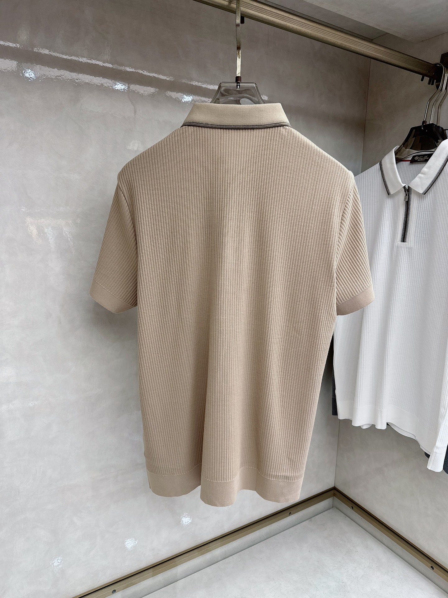 -loro Piana 26春夏新款冰感竖纹针织面料，打造立体质感，告别平面单调，视觉触感双高级，金属拉