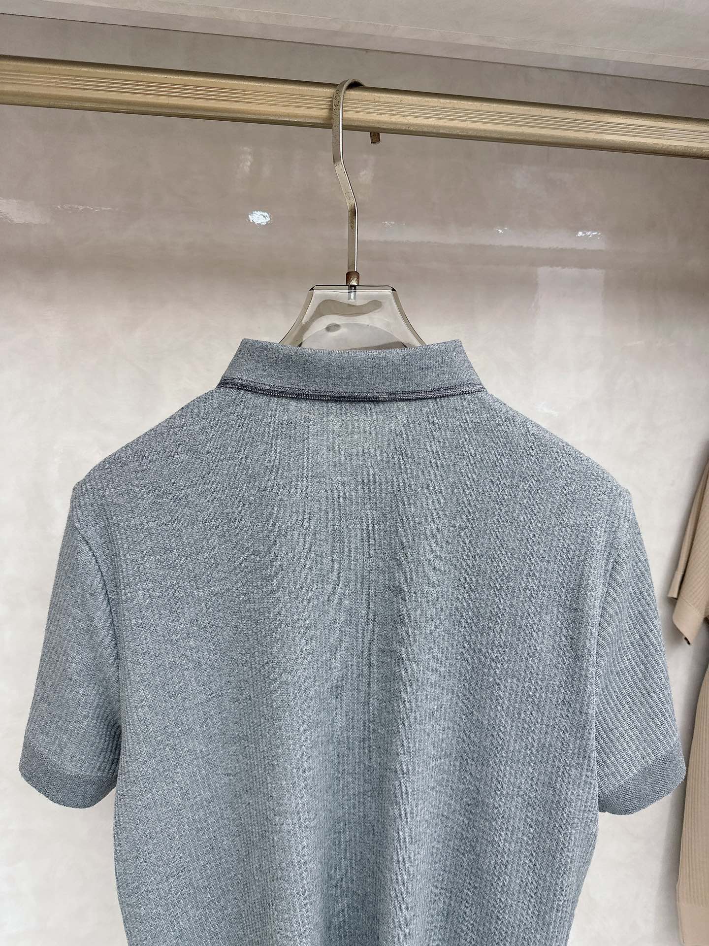 -loro Piana 26春夏新款冰感竖纹针织面料，打造立体质感，告别平面单调，视觉触感双高级，金属拉