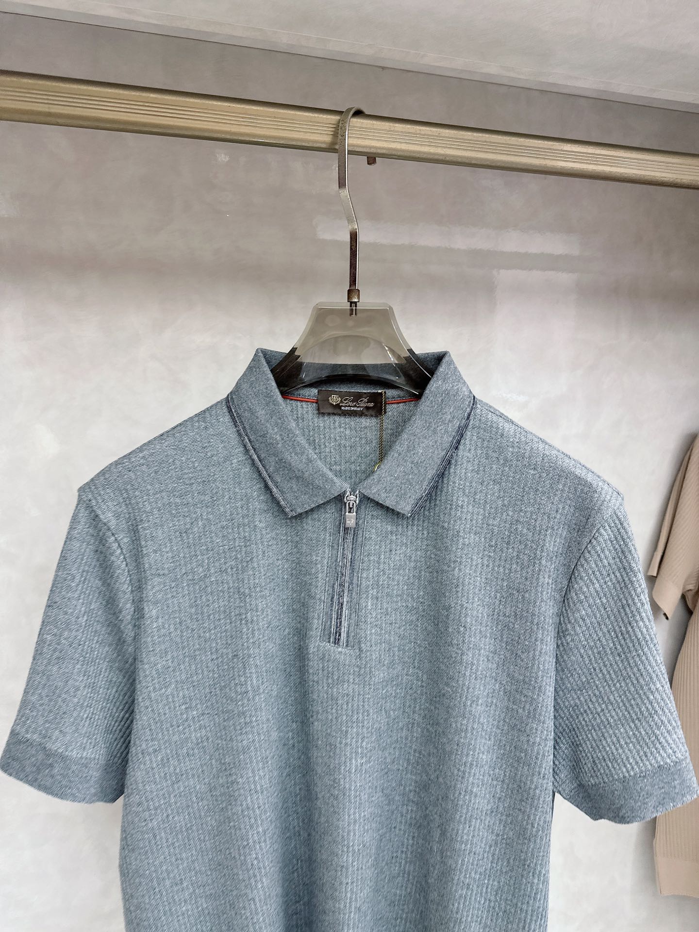 -loro Piana 26春夏新款冰感竖纹针织面料，打造立体质感，告别平面单调，视觉触感双高级，金属拉