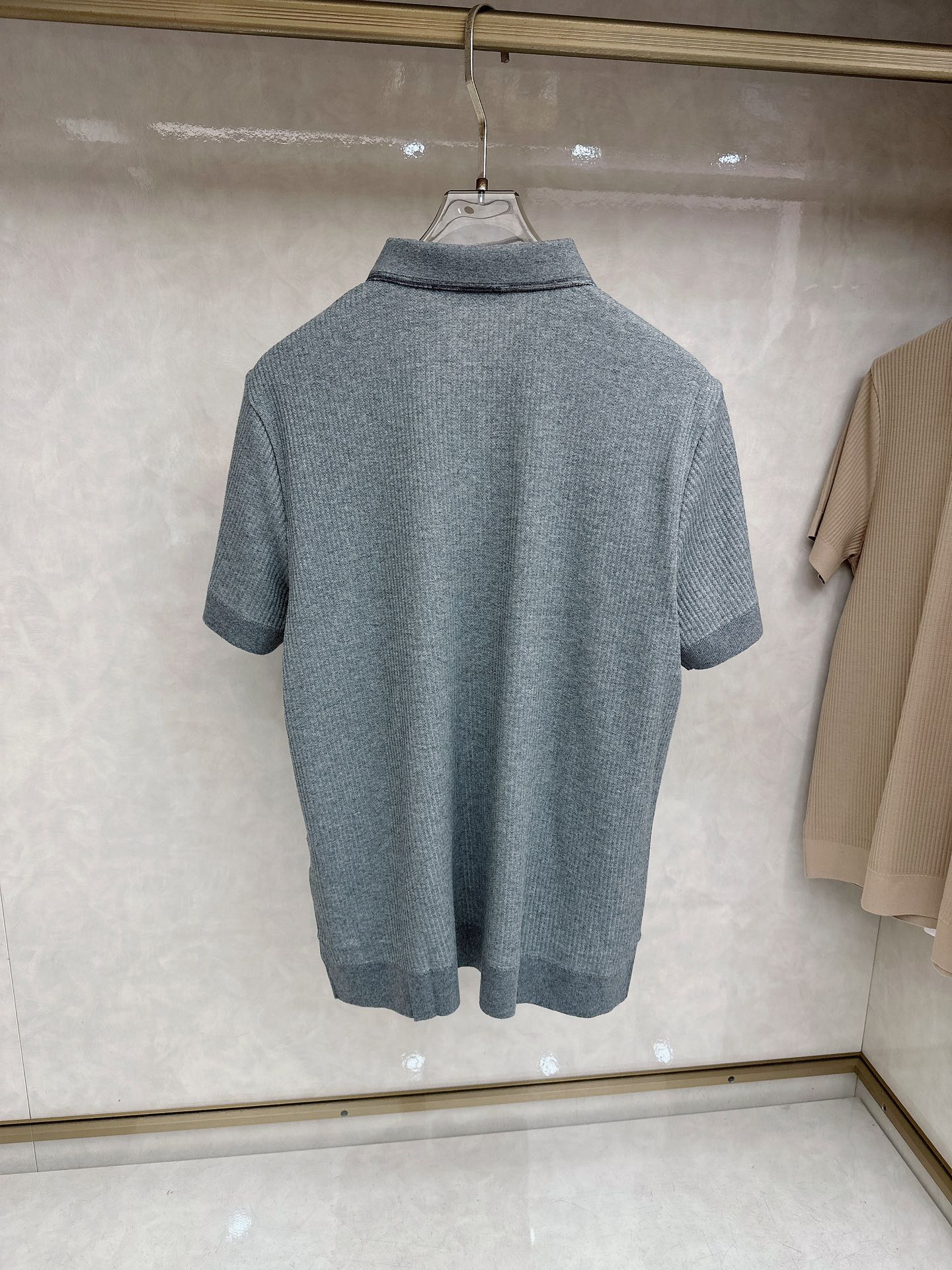 -loro Piana 26春夏新款冰感竖纹针织面料，打造立体质感，告别平面单调，视觉触感双高级，金属拉