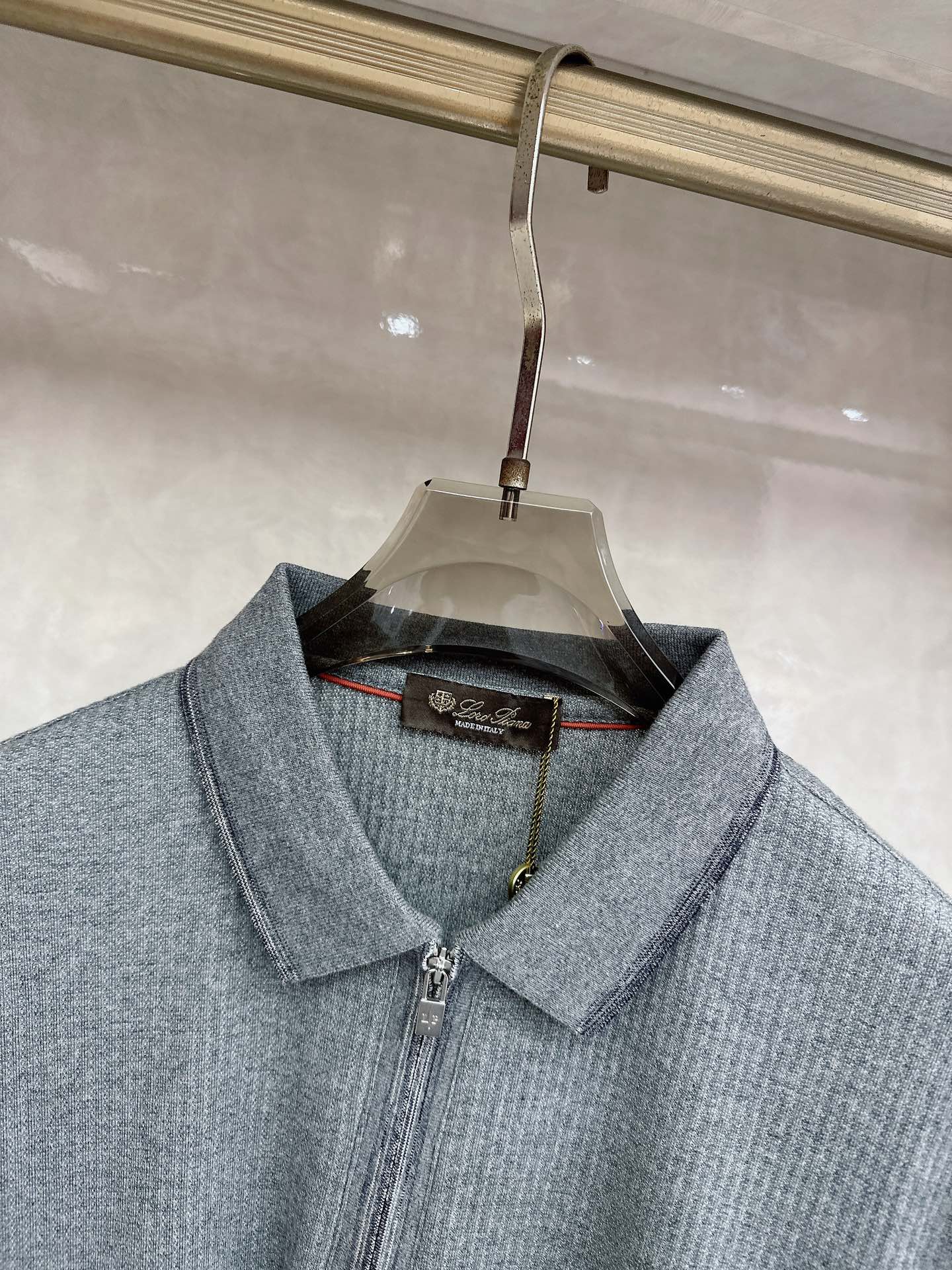 -loro Piana 26春夏新款冰感竖纹针织面料，打造立体质感，告别平面单调，视觉触感双高级，金属拉
