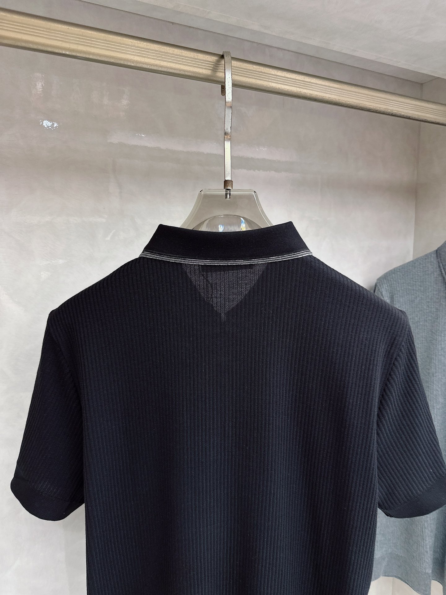 -loro Piana 26春夏新款冰感竖纹针织面料，打造立体质感，告别平面单调，视觉触感双高级，金属拉