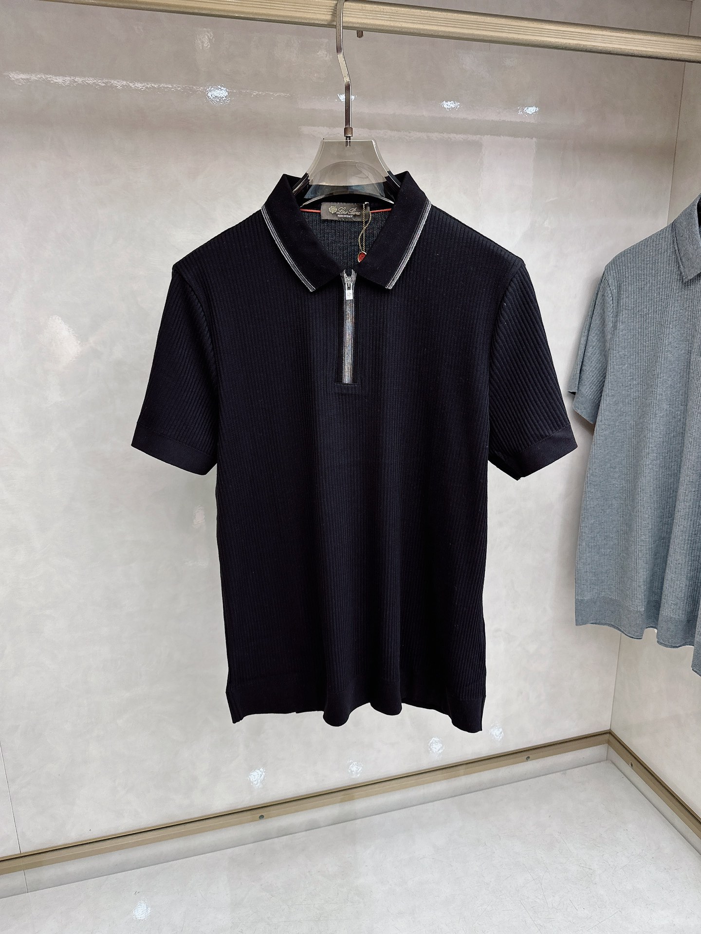 -loro Piana 26春夏新款冰感竖纹针织面料，打造立体质感，告别平面单调，视觉触感双高级，金属拉