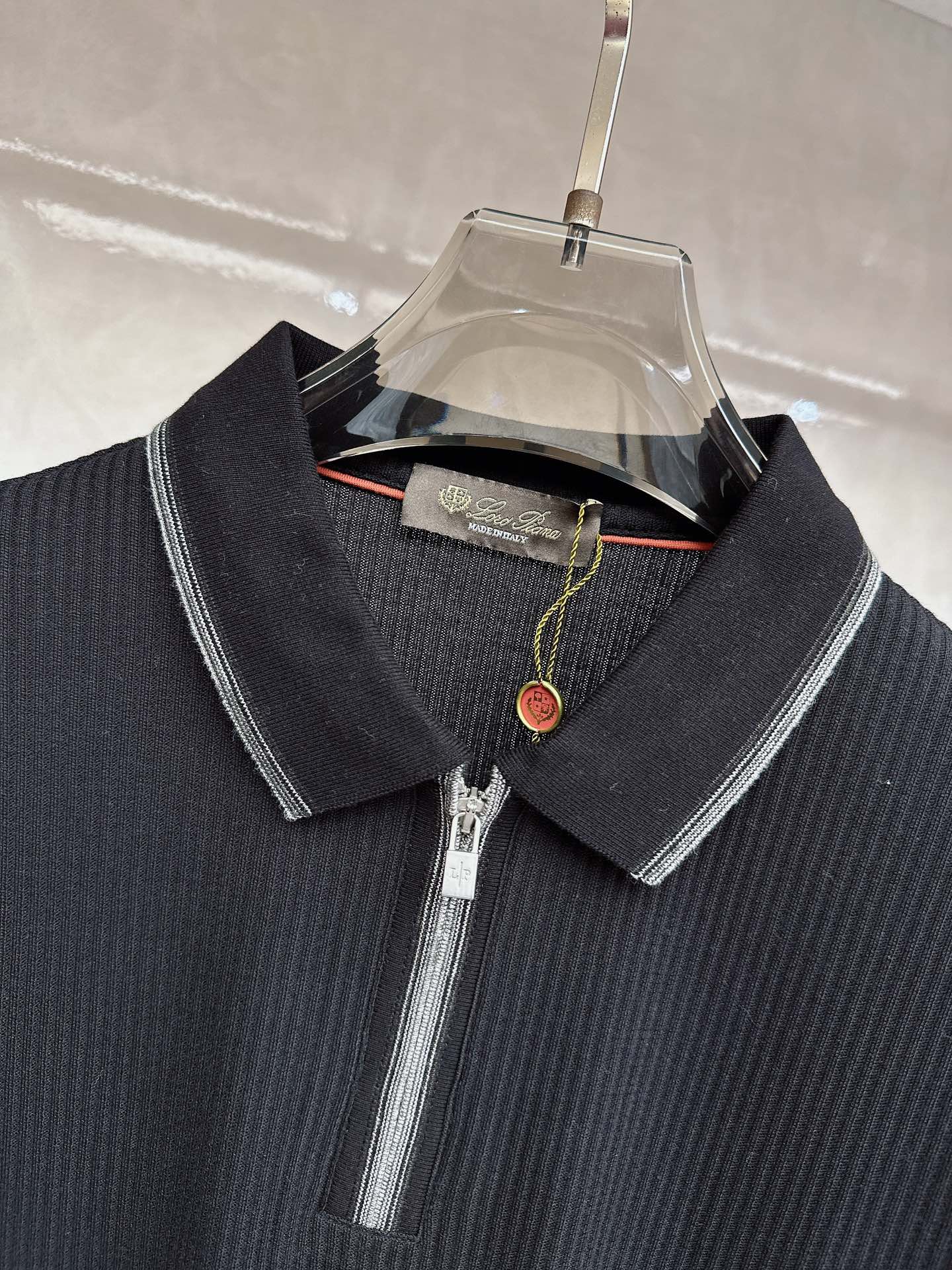 -loro Piana 26春夏新款冰感竖纹针织面料，打造立体质感，告别平面单调，视觉触感双高级，金属拉