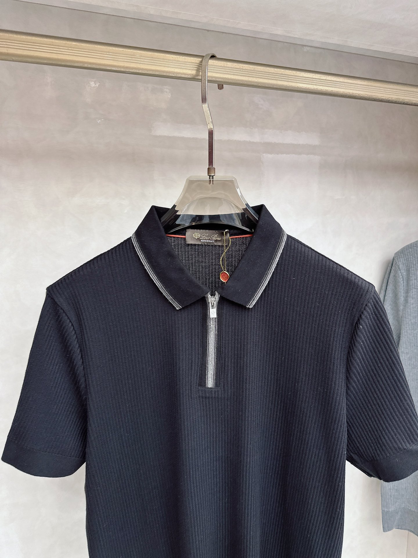 -loro Piana 26春夏新款冰感竖纹针织面料，打造立体质感，告别平面单调，视觉触感双高级，金属拉
