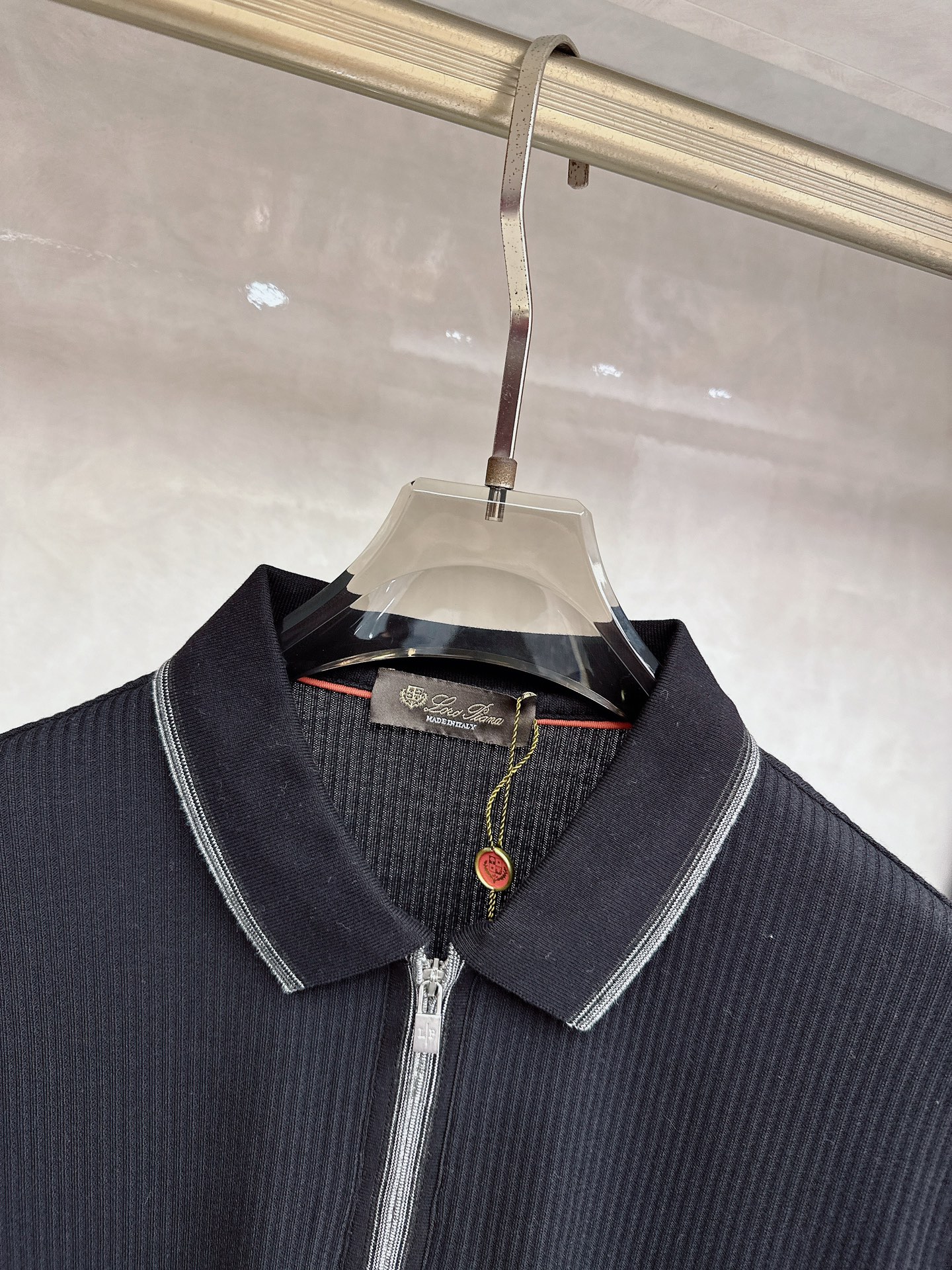 -loro Piana 26春夏新款冰感竖纹针织面料，打造立体质感，告别平面单调，视觉触感双高级，金属拉