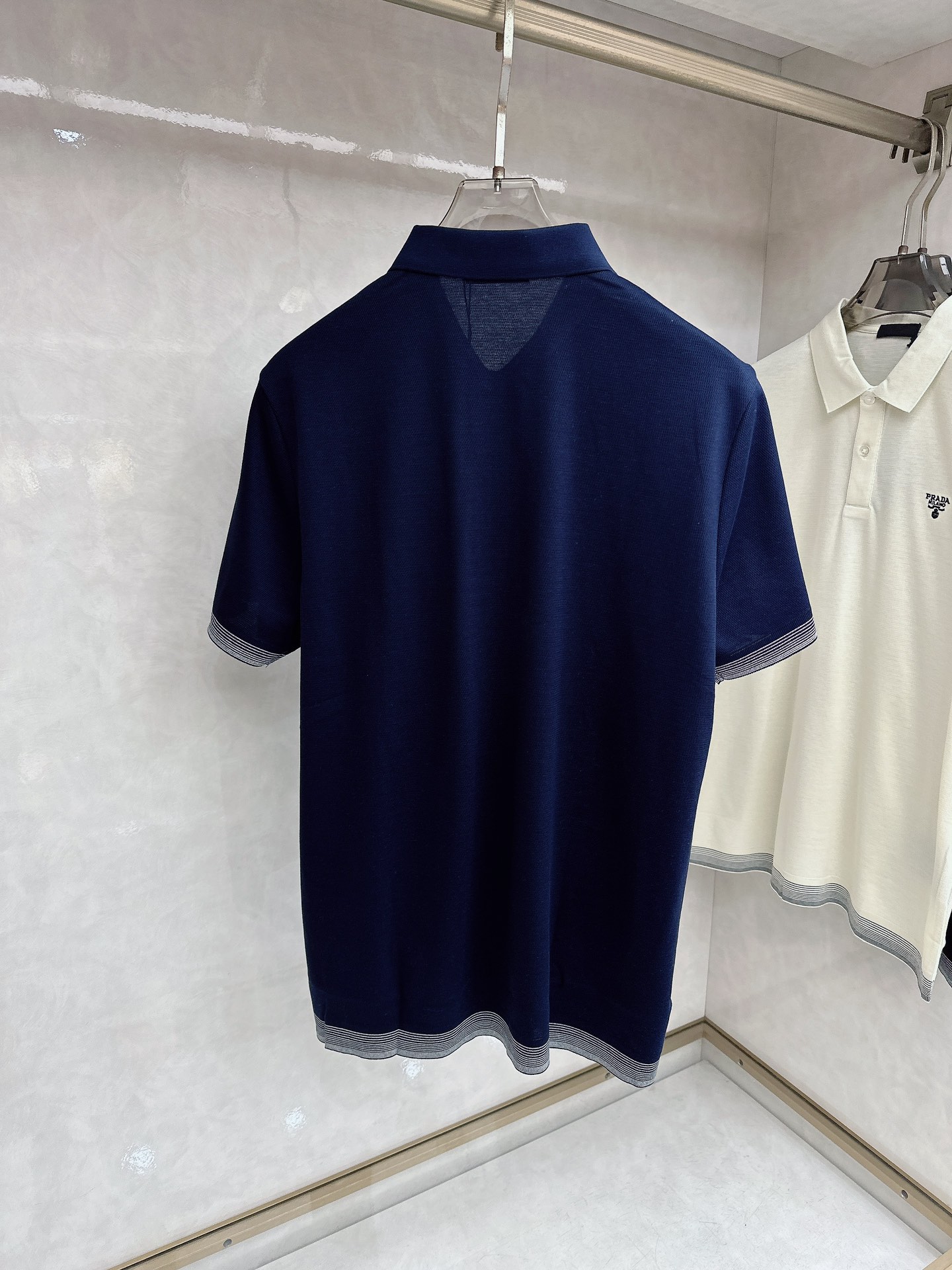 普拉达【新品全网独家 针织短袖 ‼️‼️ 2026夏季新品🆕Pr*da 男士针织刺绣🪡字母三角logo 