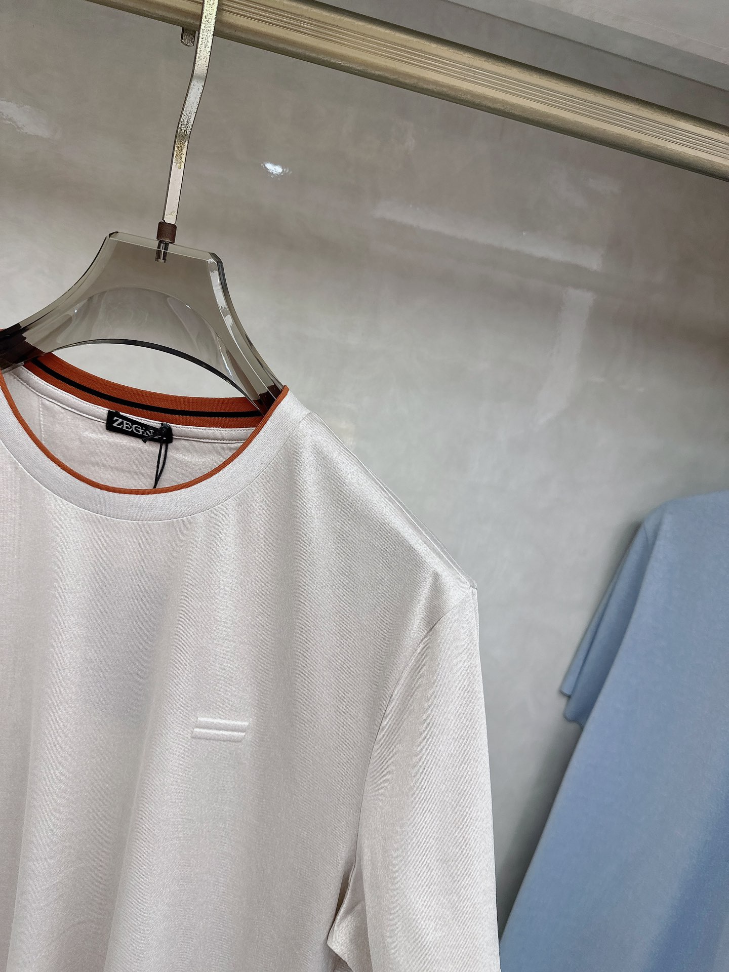 杰尼亚 26ss 春夏新款花灰起脚平纹短袖 原版定制 轻薄透气 上身丝滑舒适 高端大气经典百搭 码数48