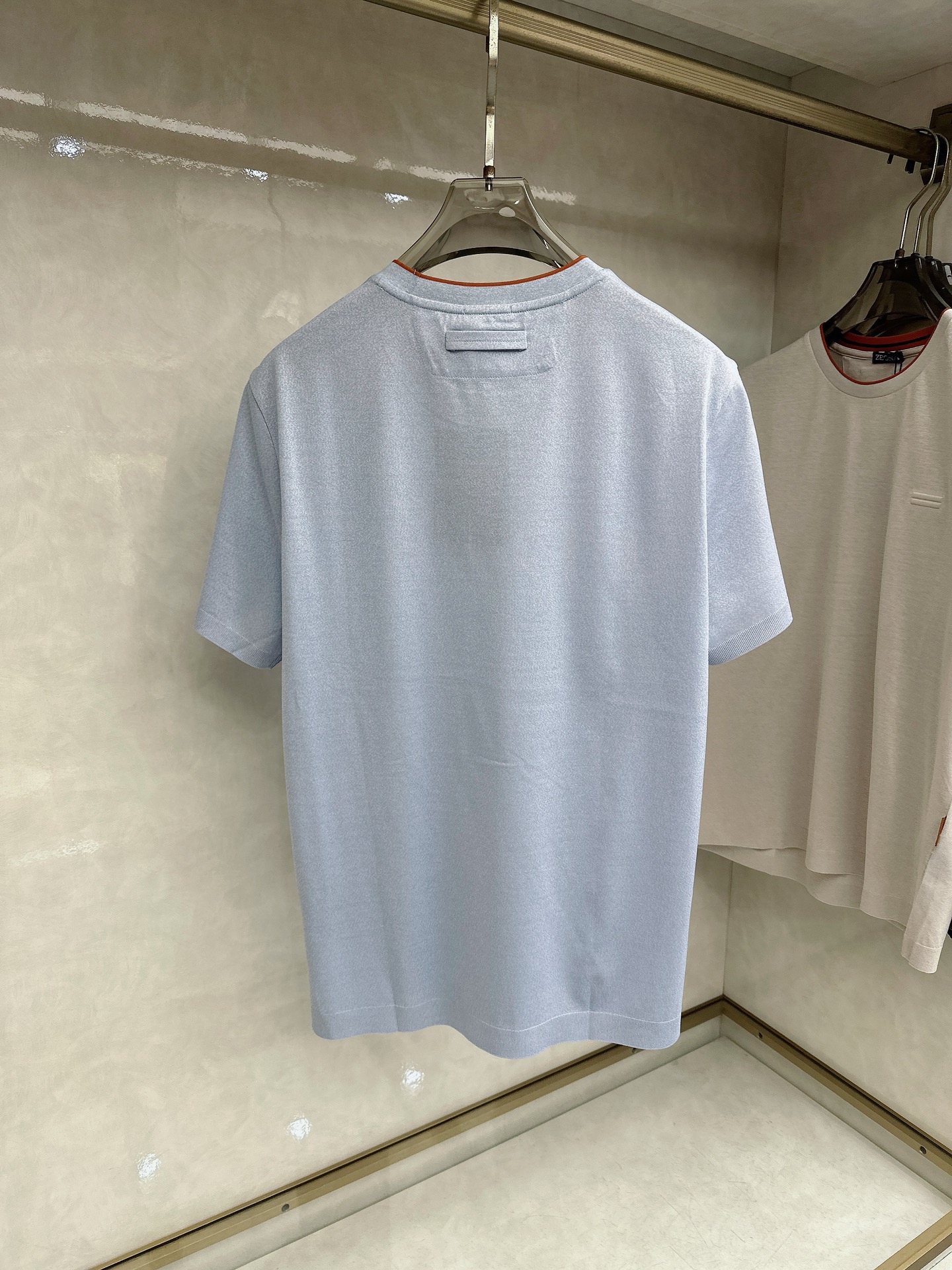 杰尼亚 26ss 春夏新款花灰起脚平纹短袖 原版定制 轻薄透气 上身丝滑舒适 高端大气经典百搭 码数48