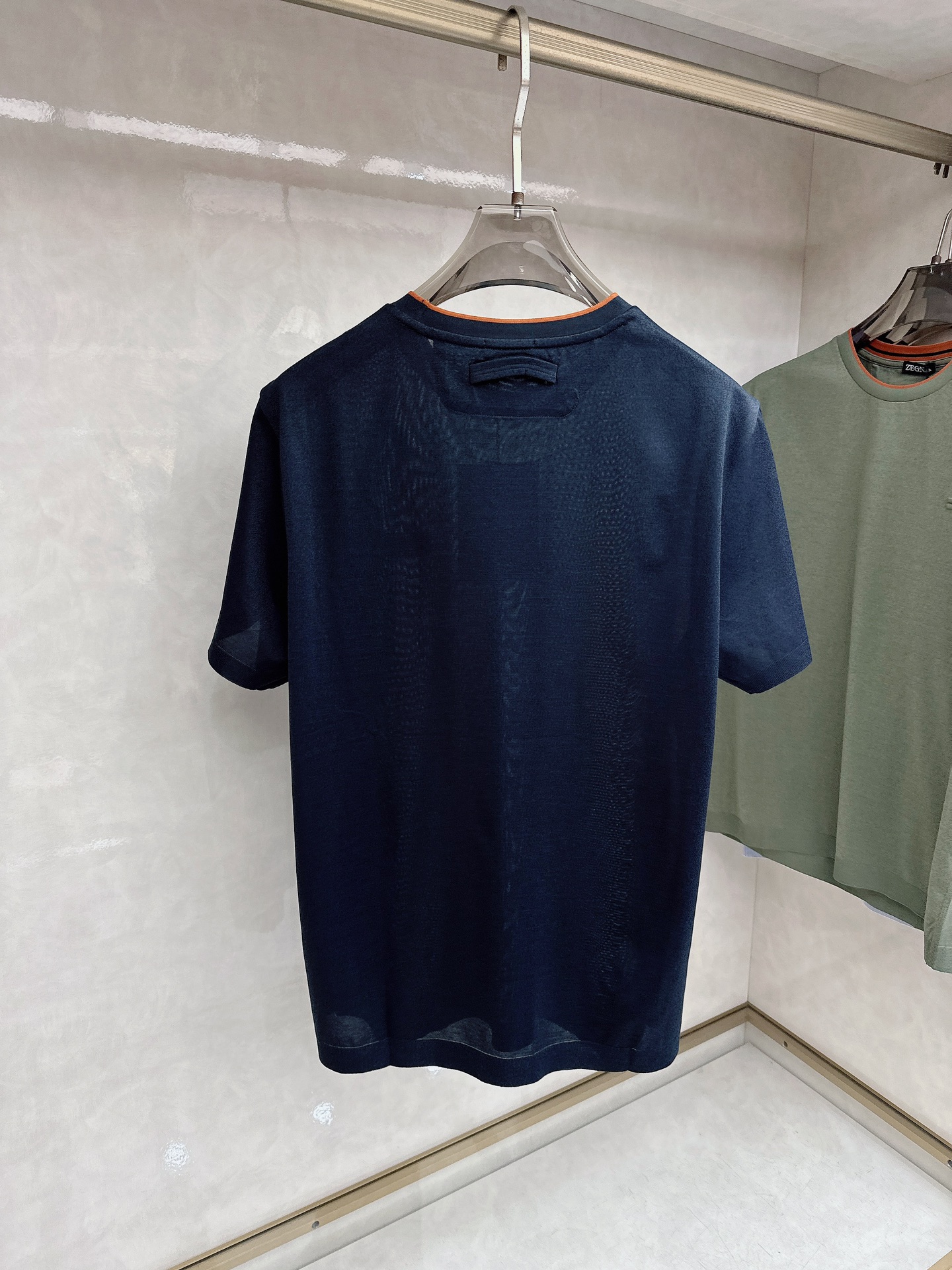 杰尼亚 26ss 春夏新款花灰起脚平纹短袖 原版定制 轻薄透气 上身丝滑舒适 高端大气经典百搭 码数48