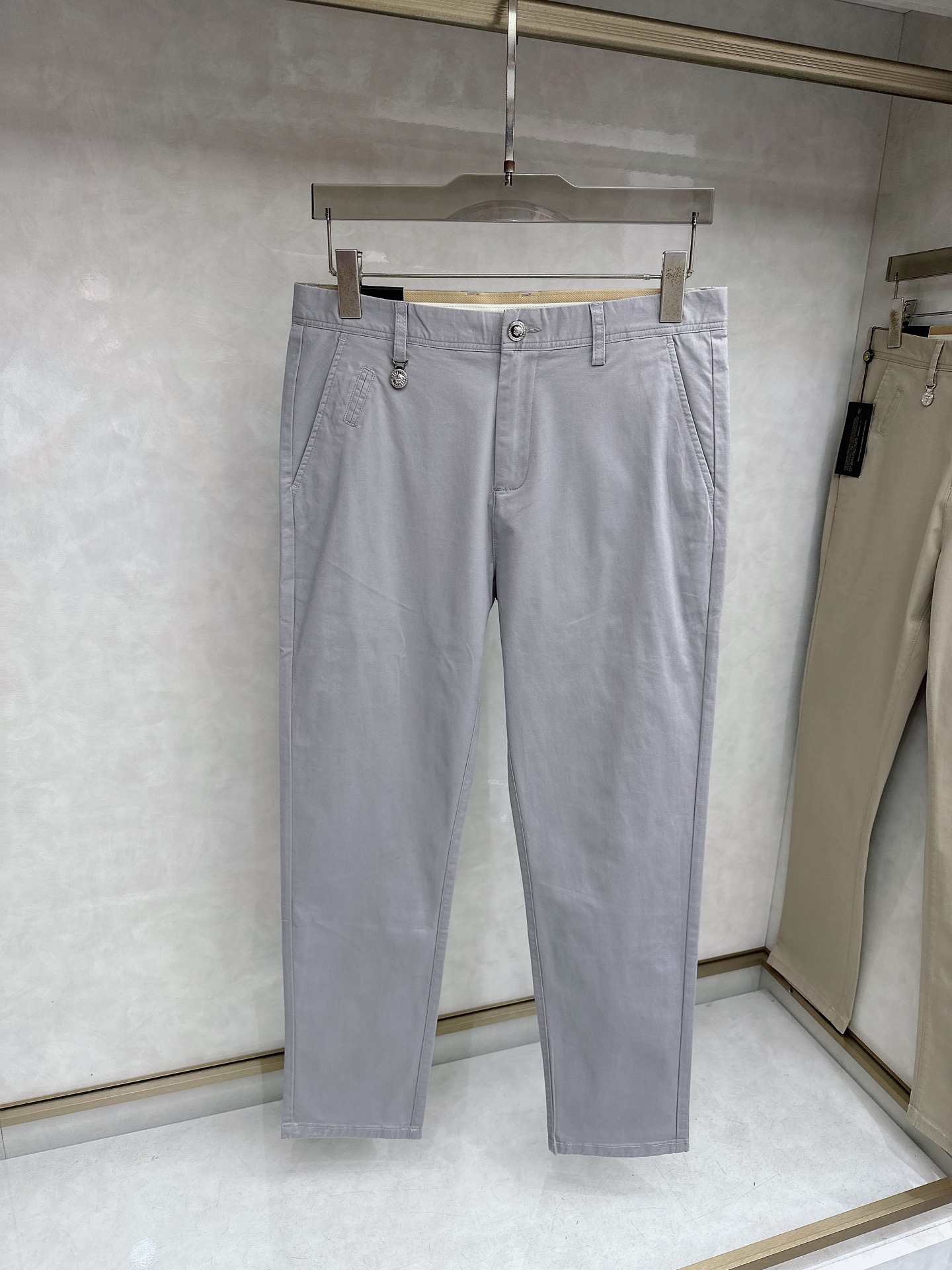 范思哲2026春夏亚洲系列最新款！高端狠货 高端订制修身商务休闲裤西裤 原版五金 日常商务休闲都完全适用