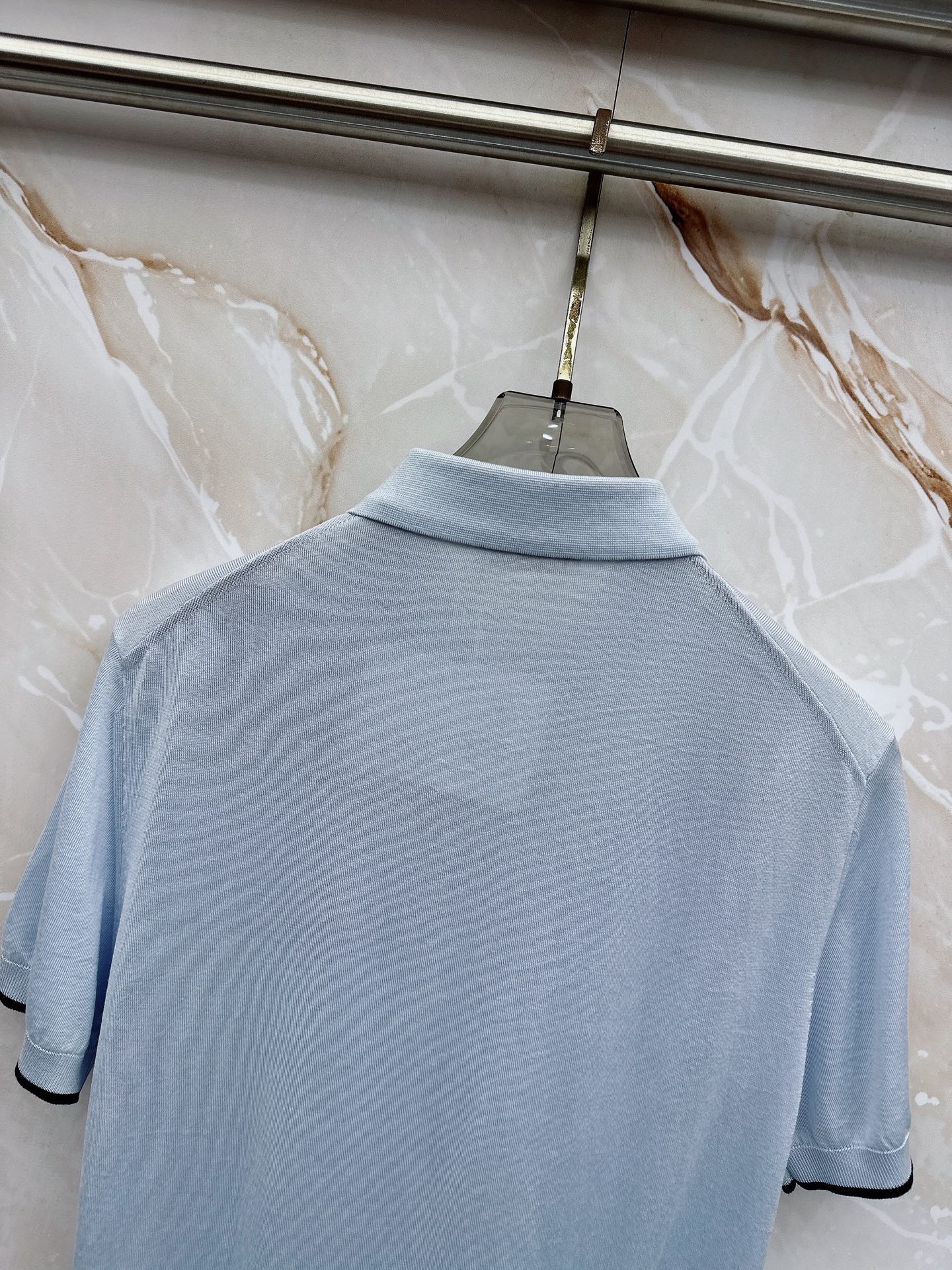 BC 26SS春夏新款桑蚕丝天丝混纺针织翻领短Tee，男士经典徽章刺绣商务休闲针织短袖Polo衫！贸易公