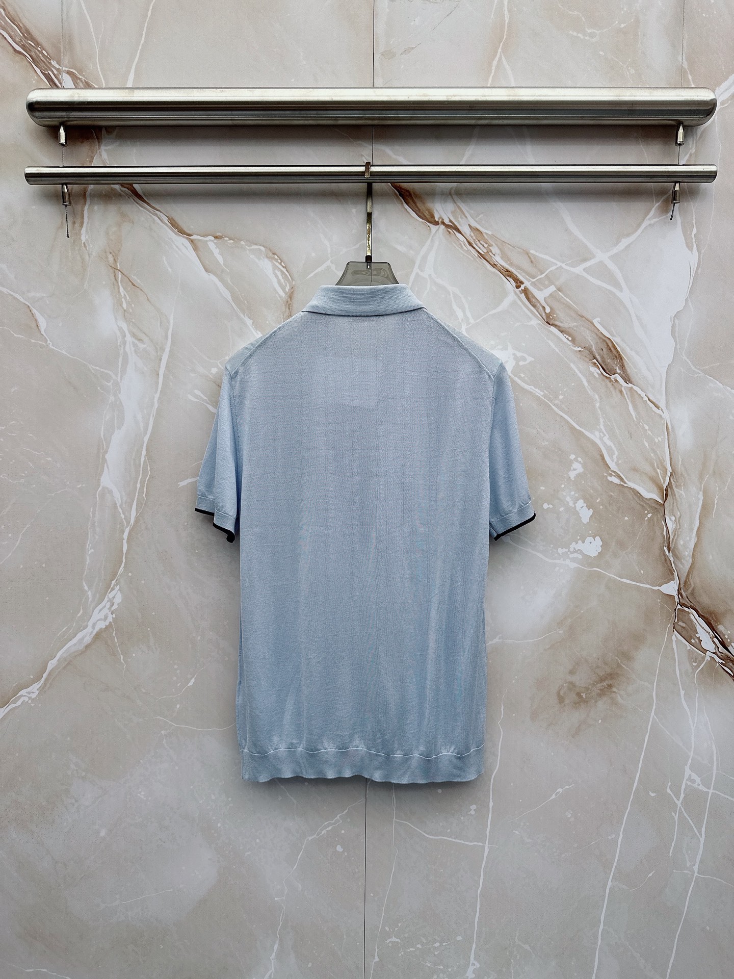 BC 26SS春夏新款桑蚕丝天丝混纺针织翻领短Tee，男士经典徽章刺绣商务休闲针织短袖Polo衫！贸易公