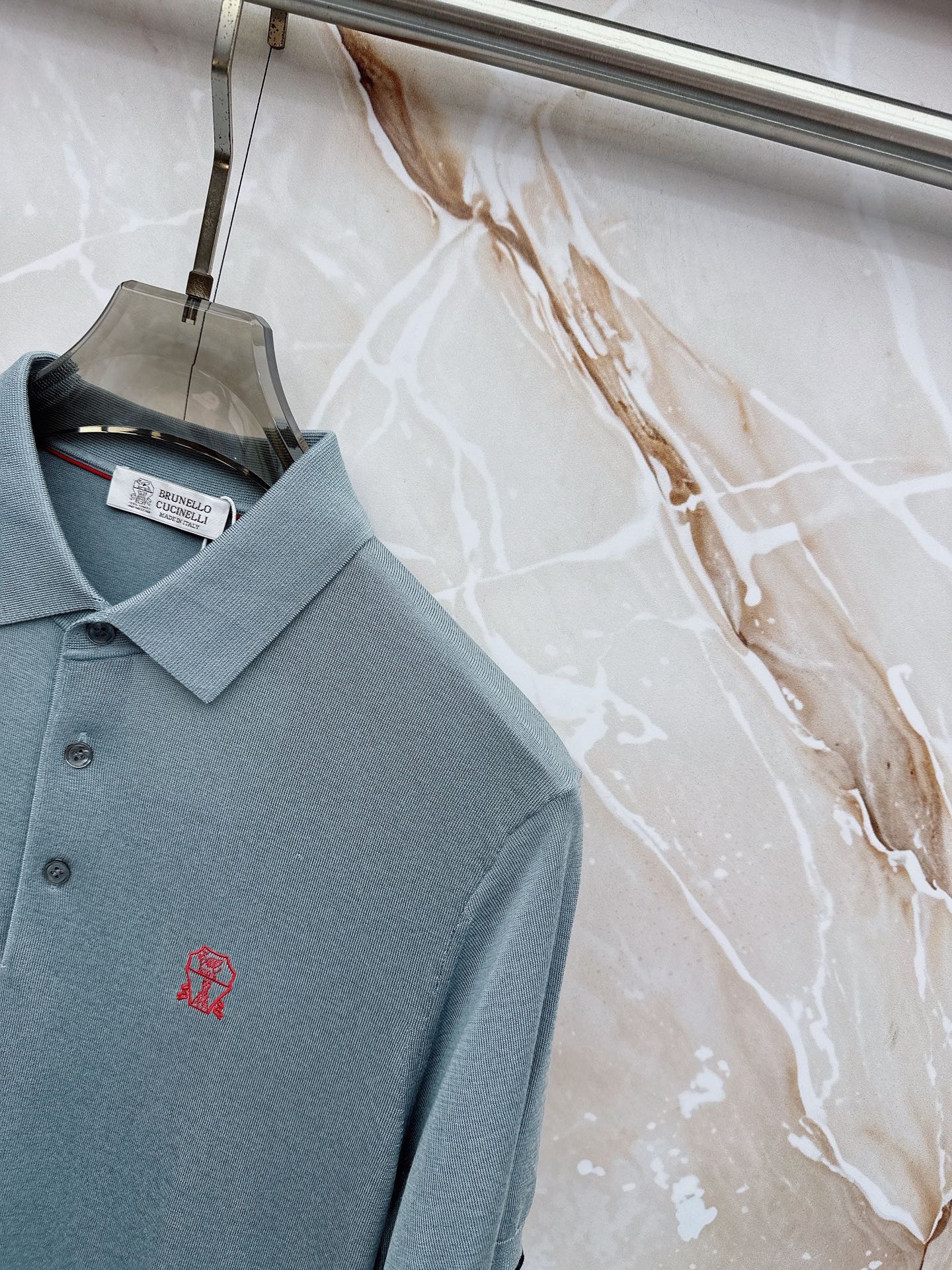 BC 26SS春夏新款桑蚕丝天丝混纺针织翻领短Tee，男士经典徽章刺绣商务休闲针织短袖Polo衫！贸易公