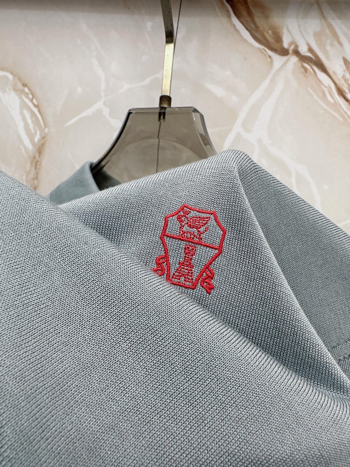 BC 26SS春夏新款桑蚕丝天丝混纺针织翻领短Tee，男士经典徽章刺绣商务休闲针织短袖Polo衫！贸易公