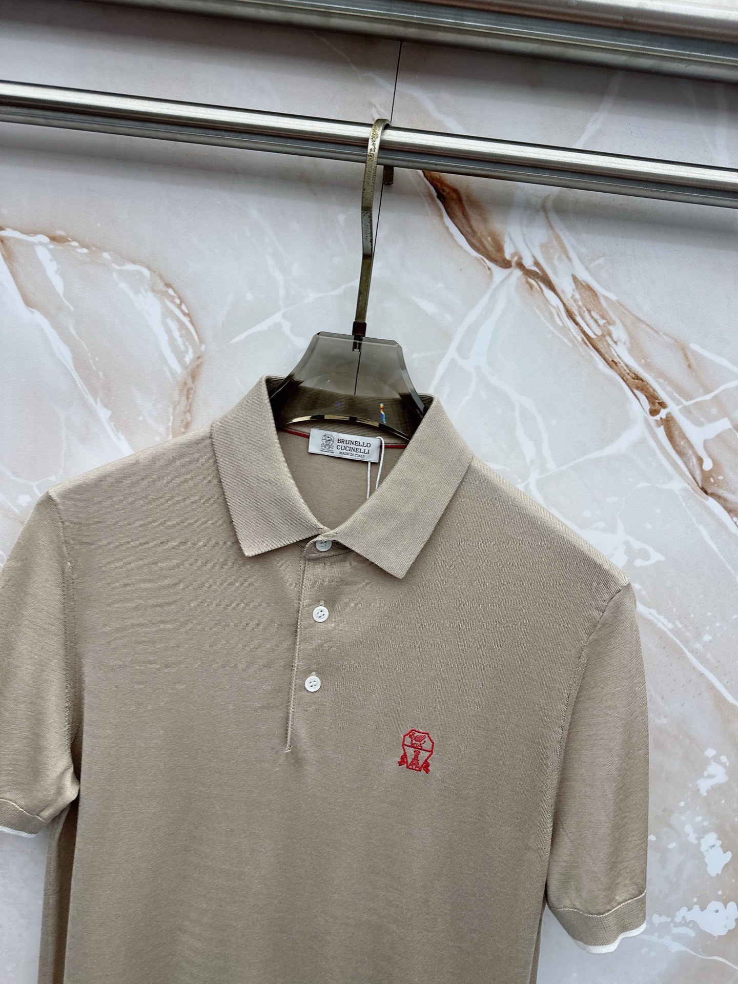 BC 26SS春夏新款桑蚕丝天丝混纺针织翻领短Tee，男士经典徽章刺绣商务休闲针织短袖Polo衫！贸易公