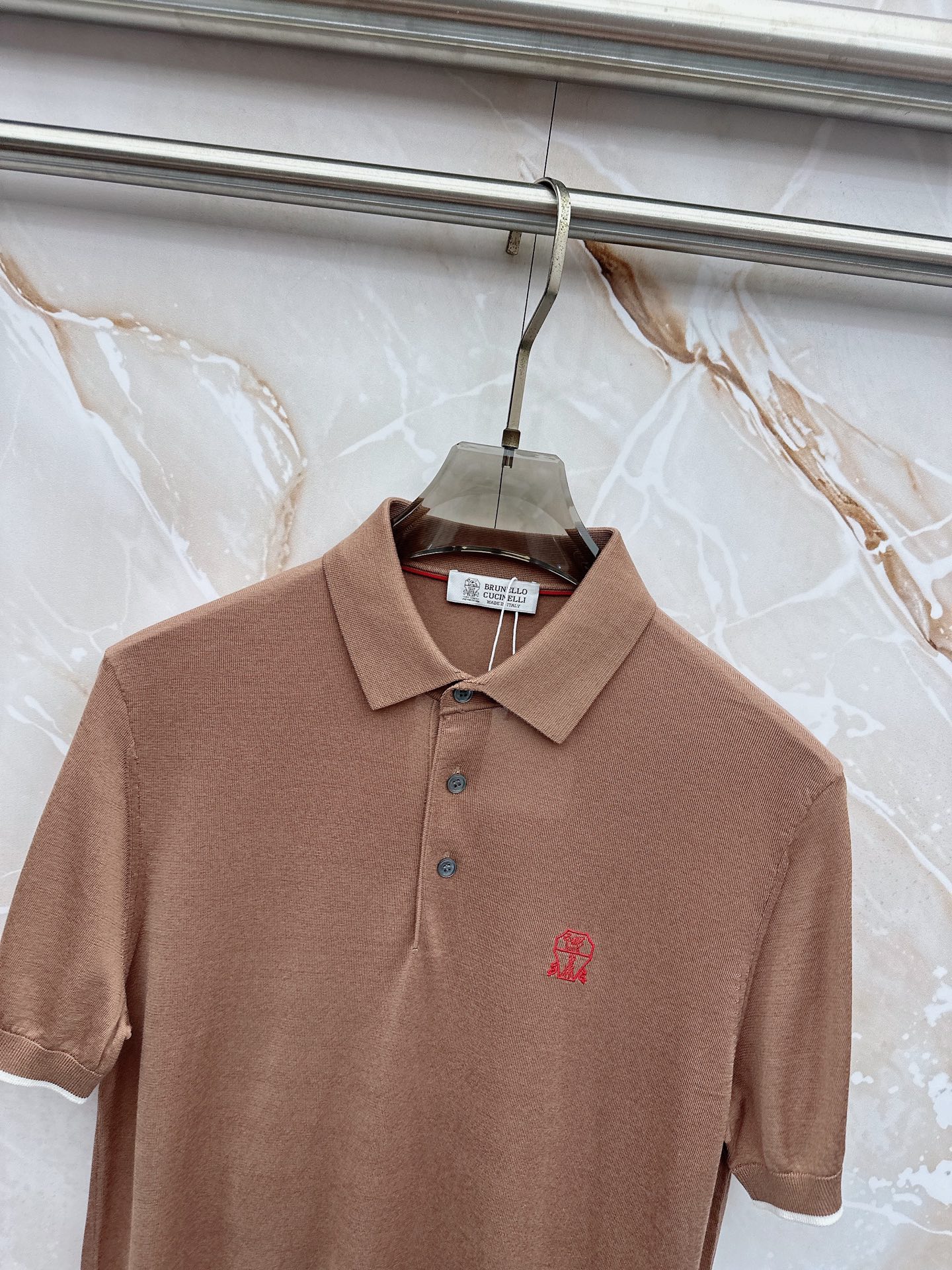 BC 26SS春夏新款桑蚕丝天丝混纺针织翻领短Tee，男士经典徽章刺绣商务休闲针织短袖Polo衫！贸易公