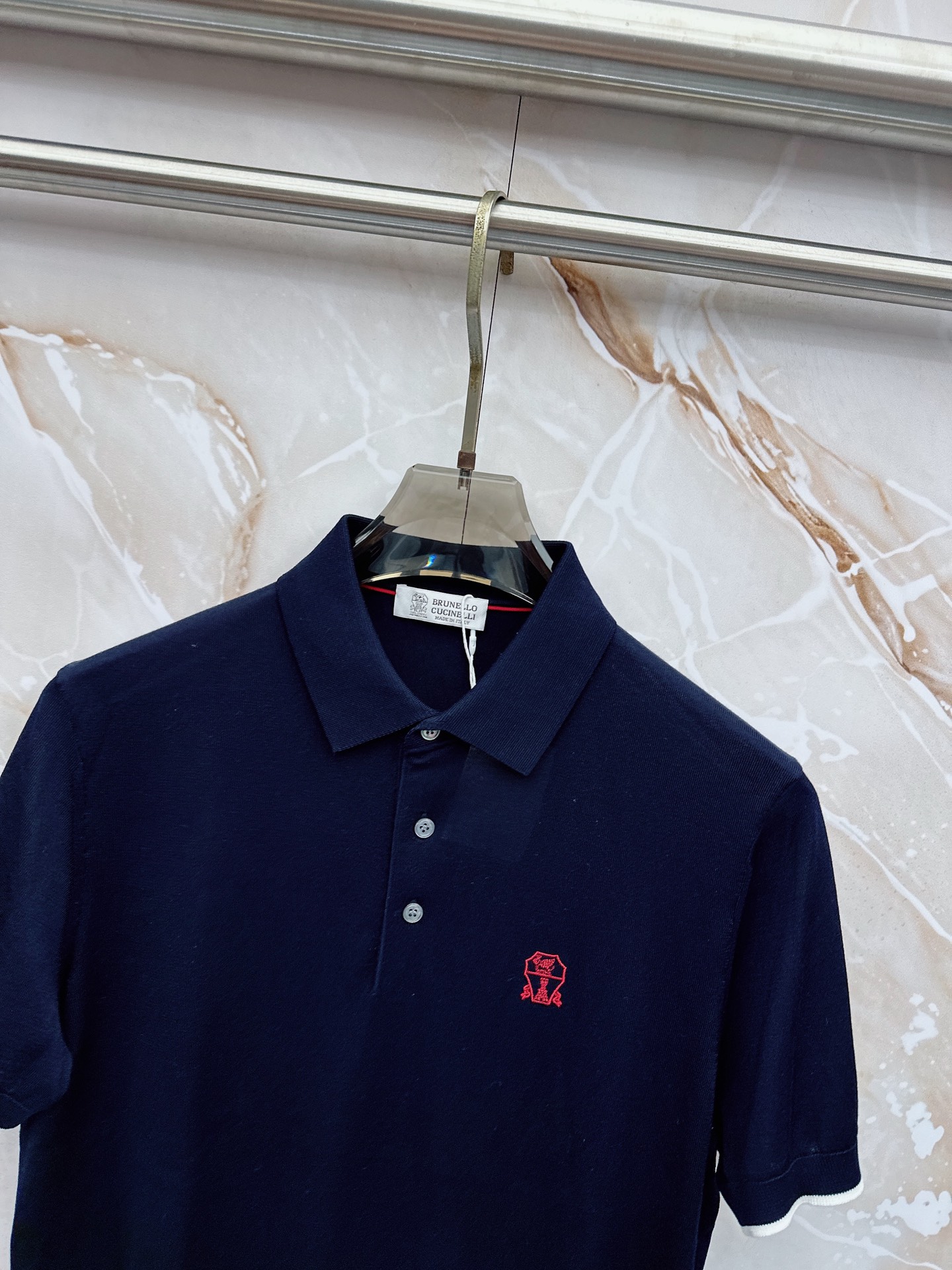 BC 26SS春夏新款桑蚕丝天丝混纺针织翻领短Tee，男士经典徽章刺绣商务休闲针织短袖Polo衫！贸易公