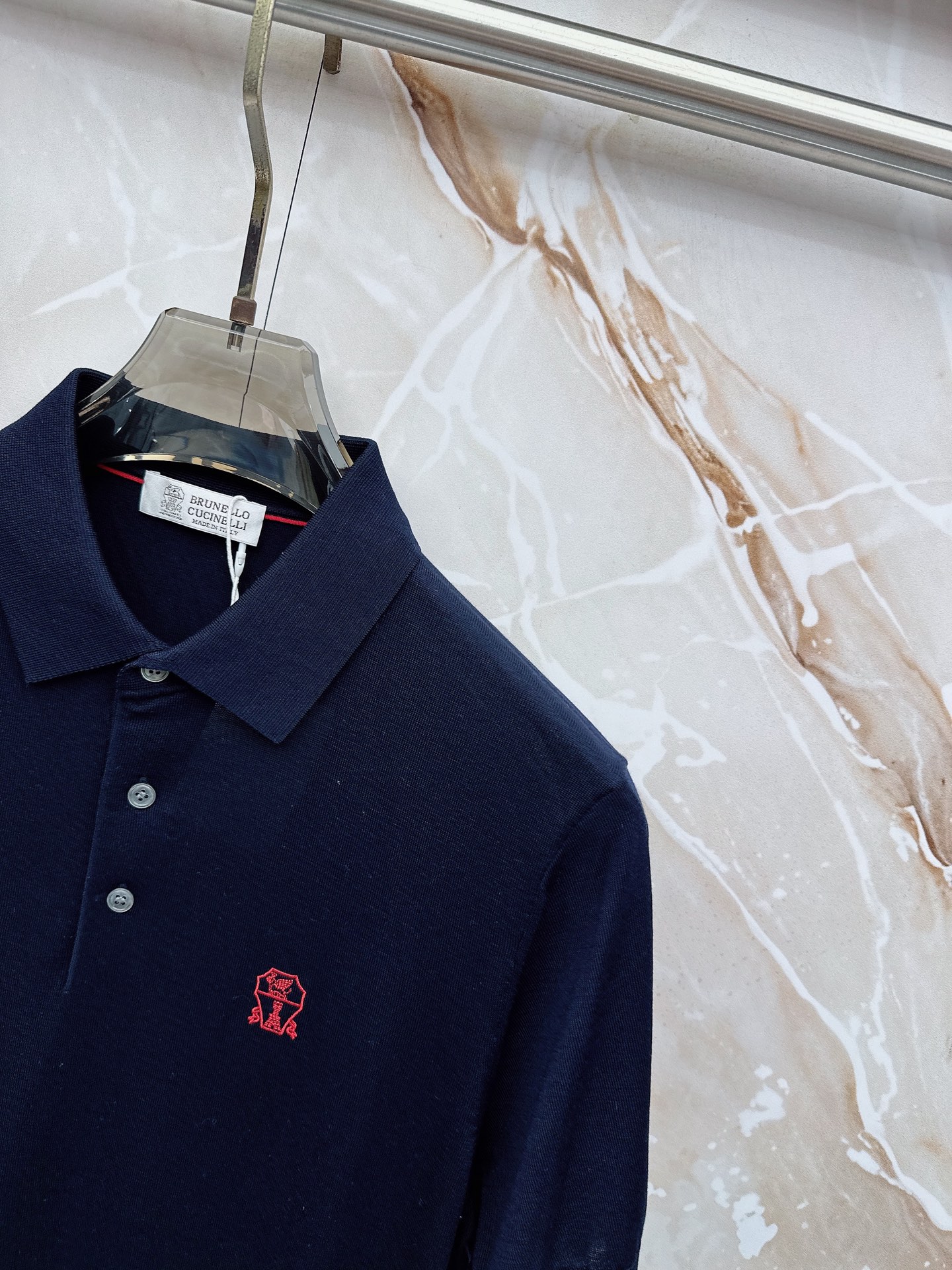 BC 26SS春夏新款桑蚕丝天丝混纺针织翻领短Tee，男士经典徽章刺绣商务休闲针织短袖Polo衫！贸易公